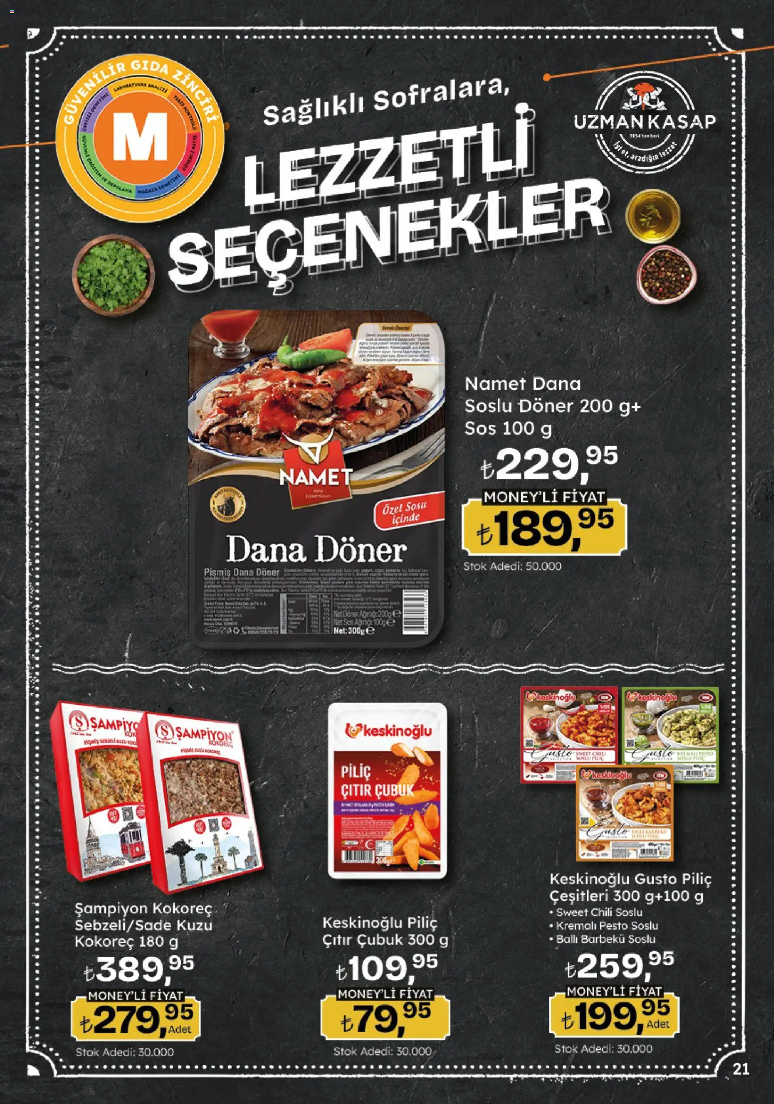Migros Katalog - 5M Migroskop Dijital - 05 Ekim 2026 tarihinden itibaren geçerlidir | Sayfa: 21 | Ürünler: Döner, Pesto, Sos, Piliç
