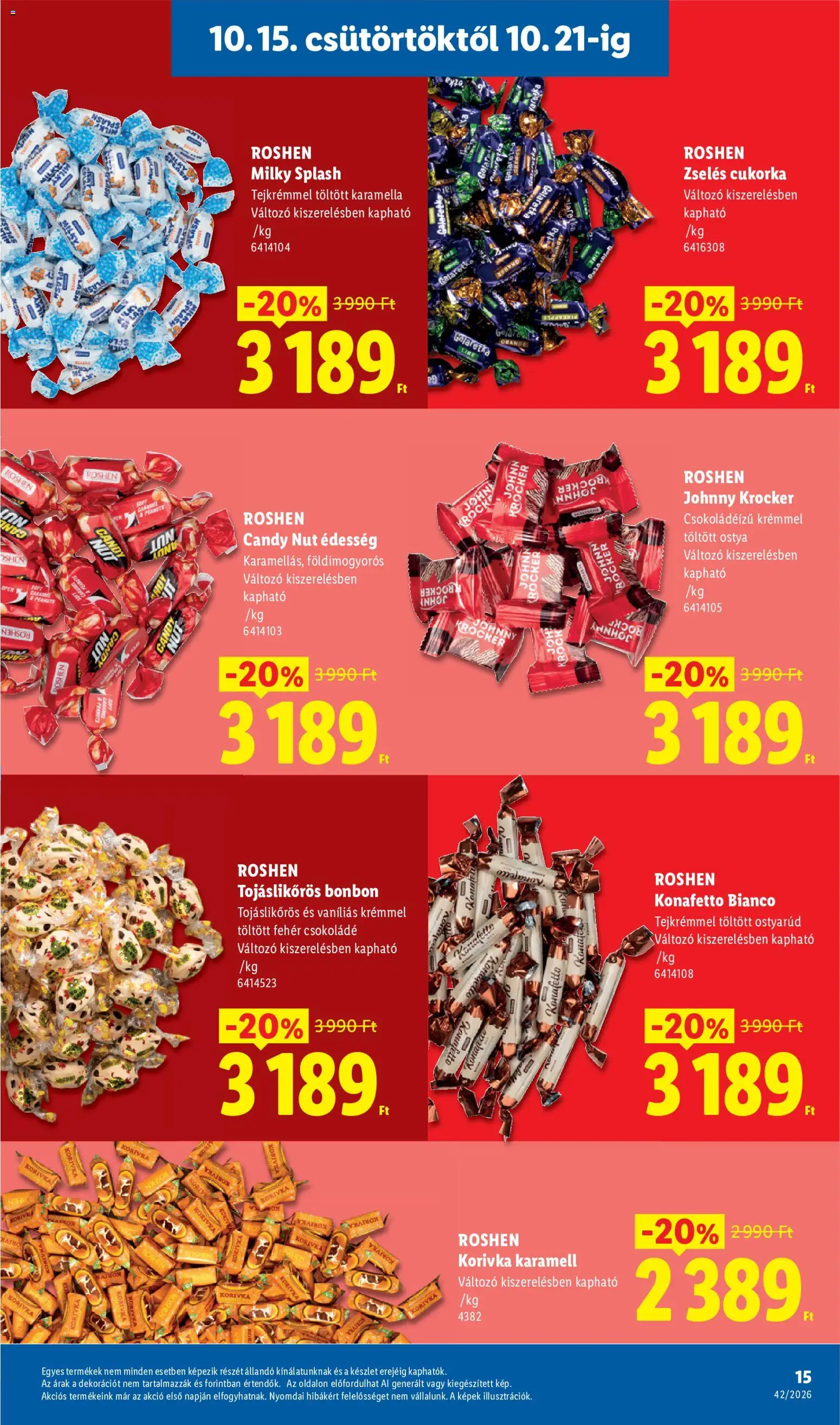 Lidl akciós ujság - amely érvényes a következő dátumtól: 2026.10.15. | Oldal: 15
