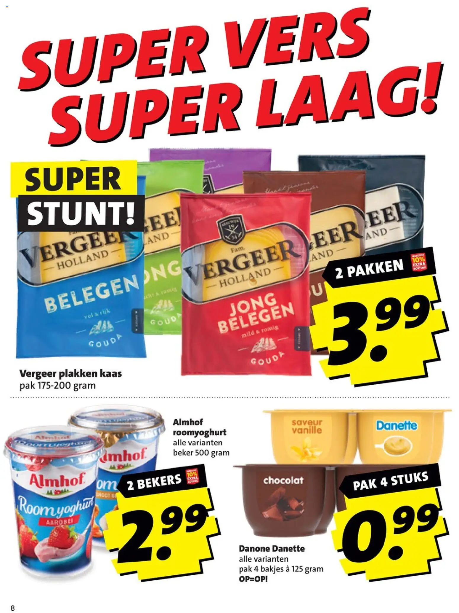 {H1} | Pagina: 8 | Producten: Kaas, Yoghurt, Beker, Pavilon