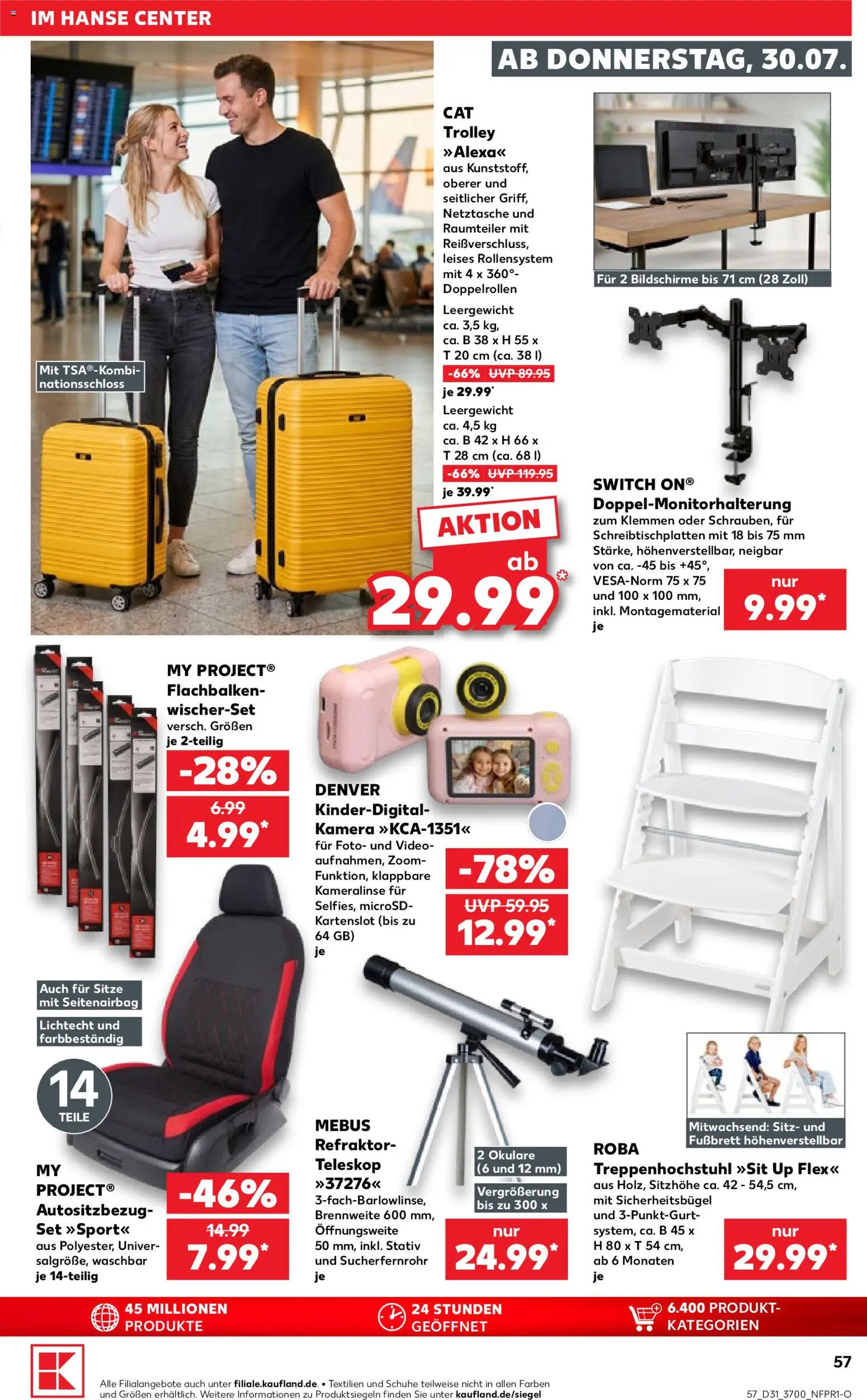 Kaufland Prospekt Rostock – gültig ab 30.07.2026 | Seite: 57 | Produkte: Kamera, Raumteiler, Video, Stativ