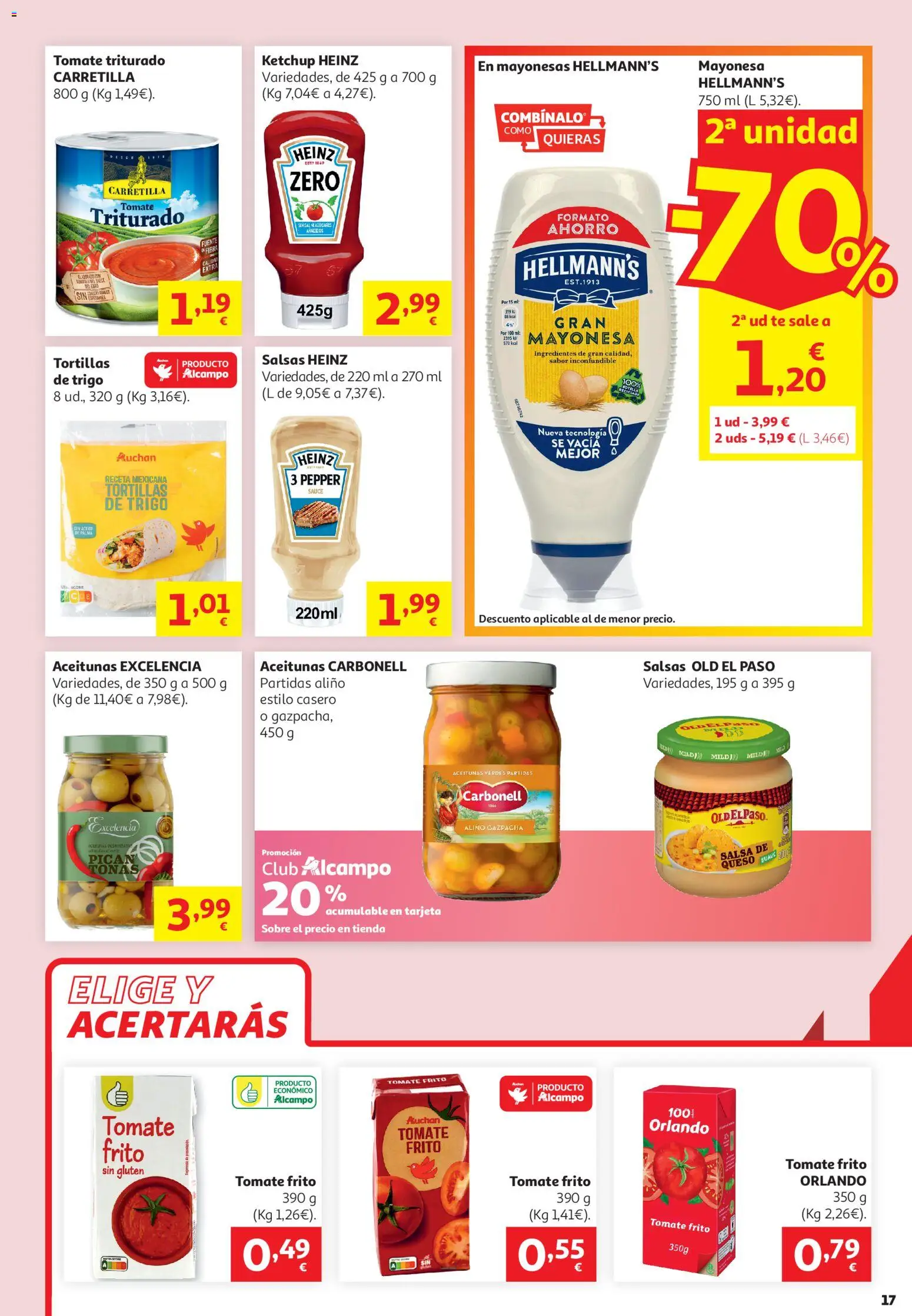 Alcampo - HG General │ válido desde el 16.06.2026 | Página: 17 | Productos: Κρεμάστρα, Queso, Οθόνη προβολής, Tomate triturado