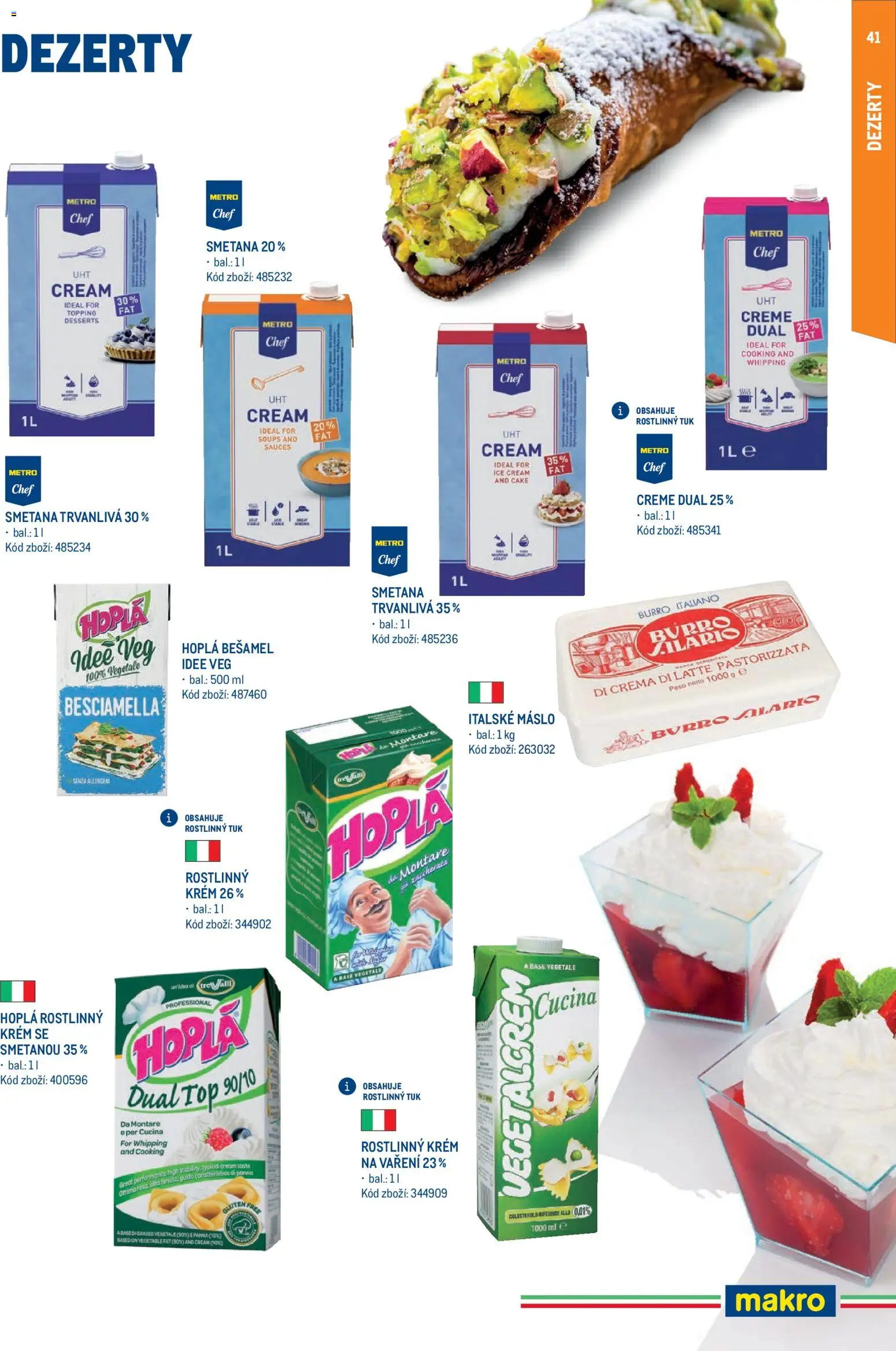 Makro leták - Itálie od 15.05.2026 | Strana: 41 | Produkty: Máslo, Smetana, Krém, Crema