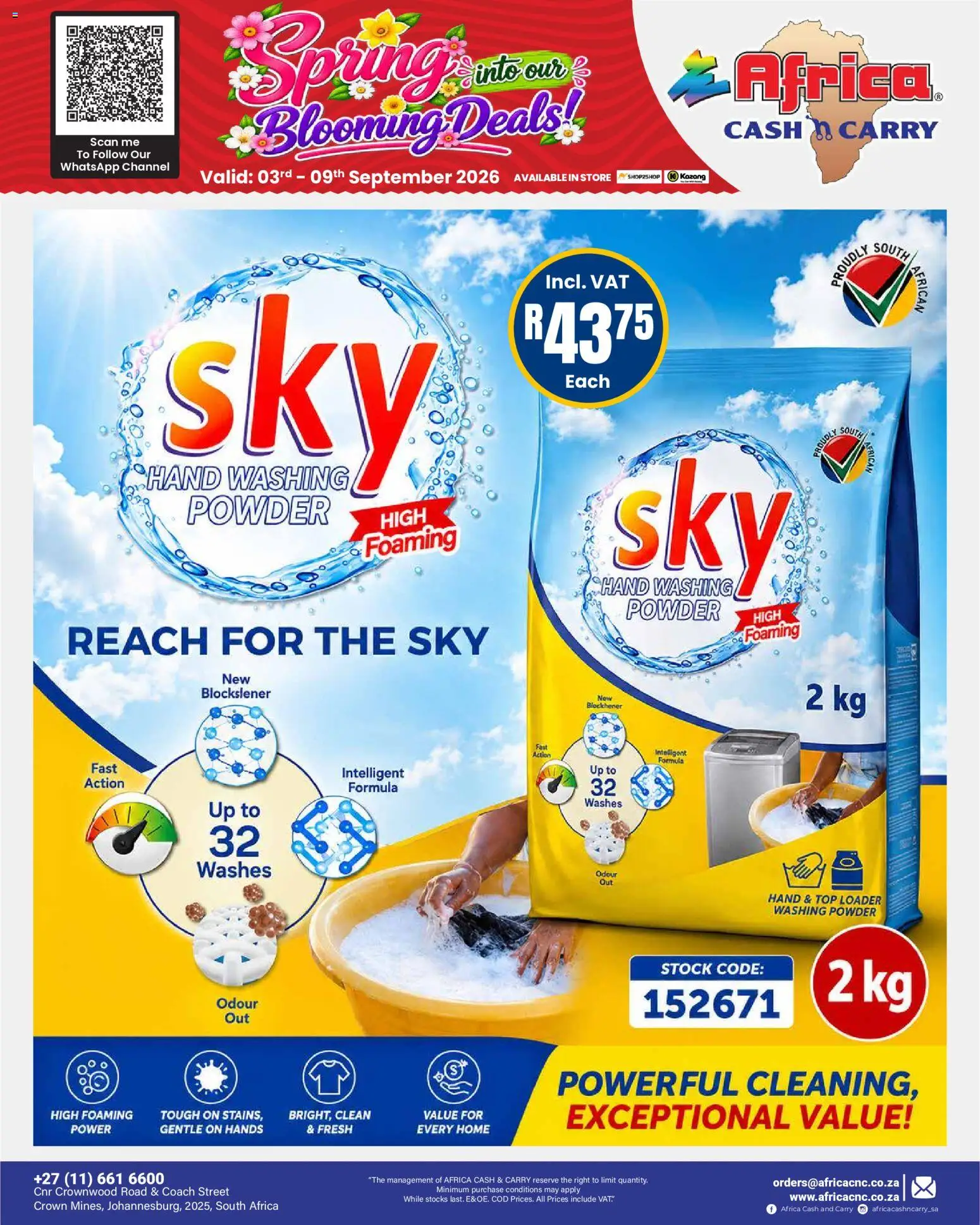 New Africa Cash & Carry catalogue – valid from 03/09/2026 | Page: 15 | Products: Powder, Stock, Washing powder