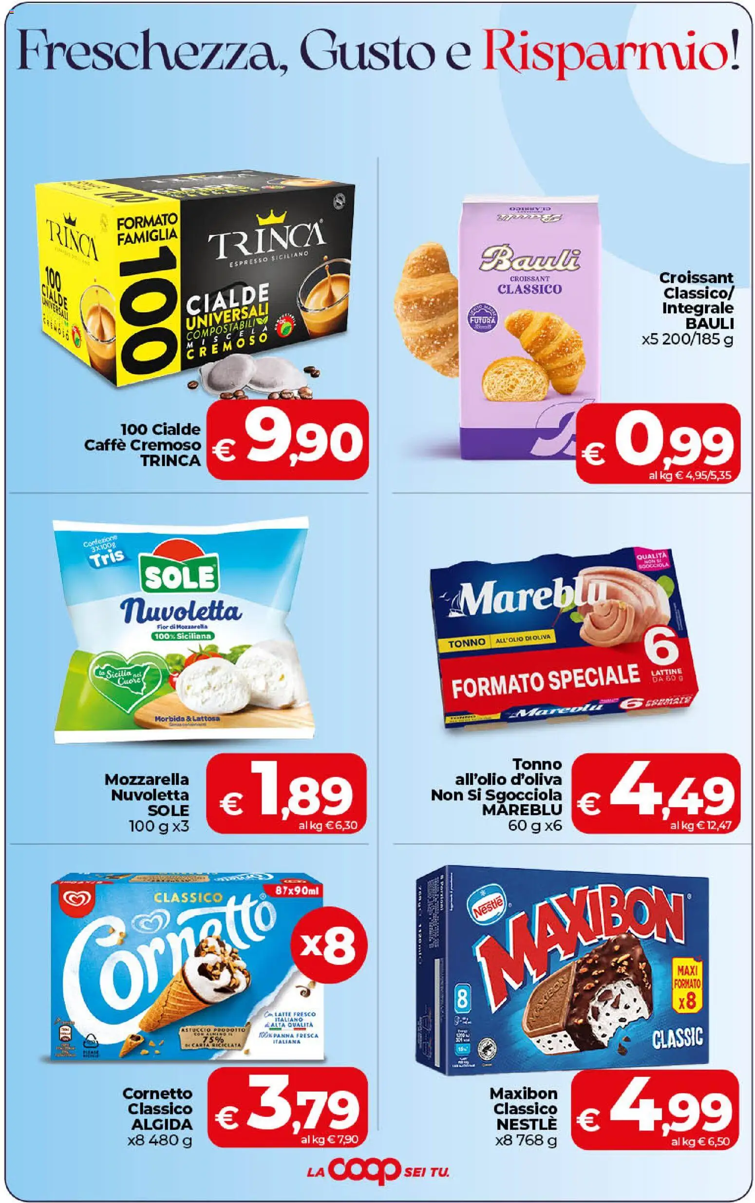 Volantino COOP del 11/08/2026 | Pagina: 2 | Prodotti: Panna, Latte, Croissant, Cialde