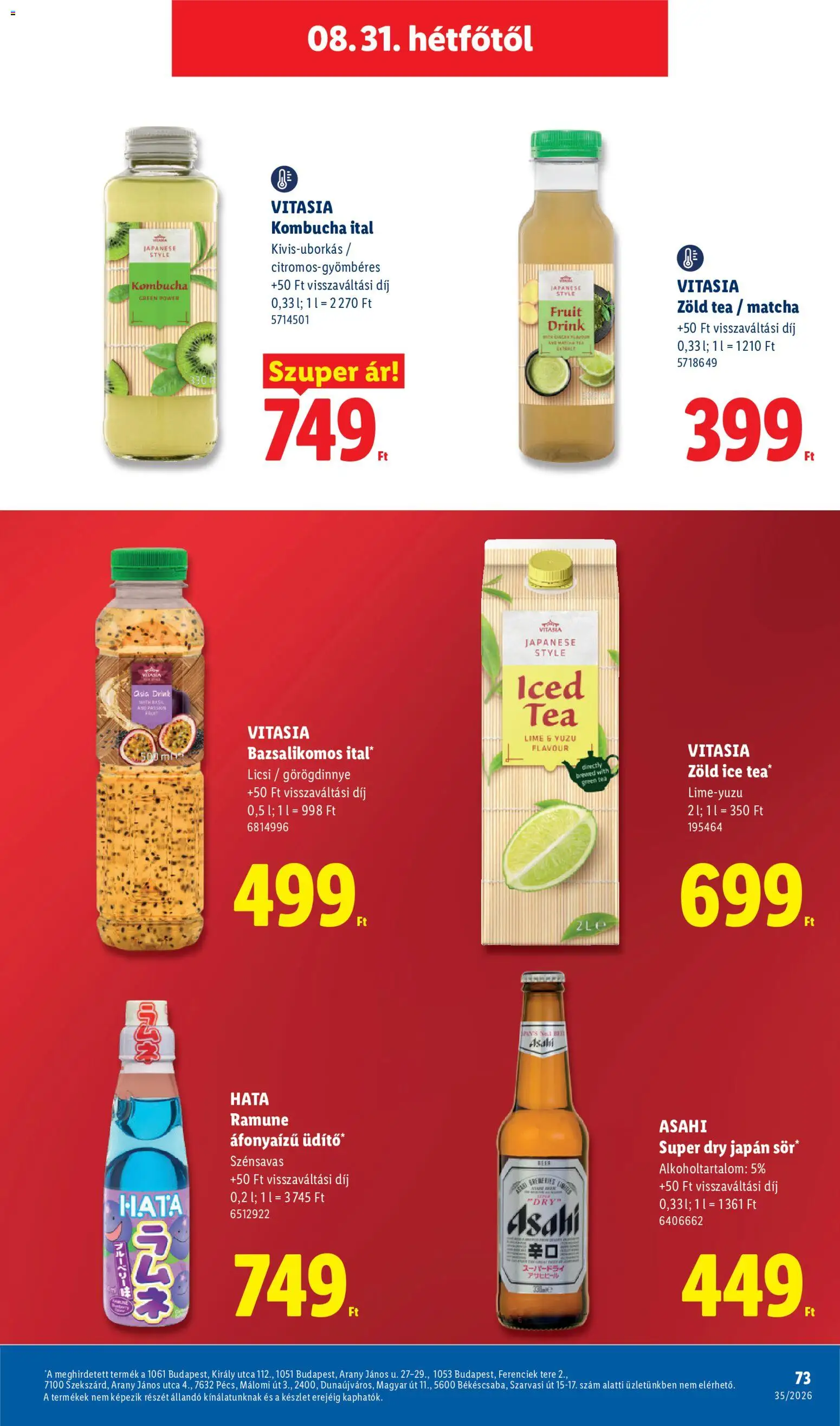 Lidl akciós ujság - amely érvényes a következő dátumtól: 2026.08.27. | Oldal: 73
