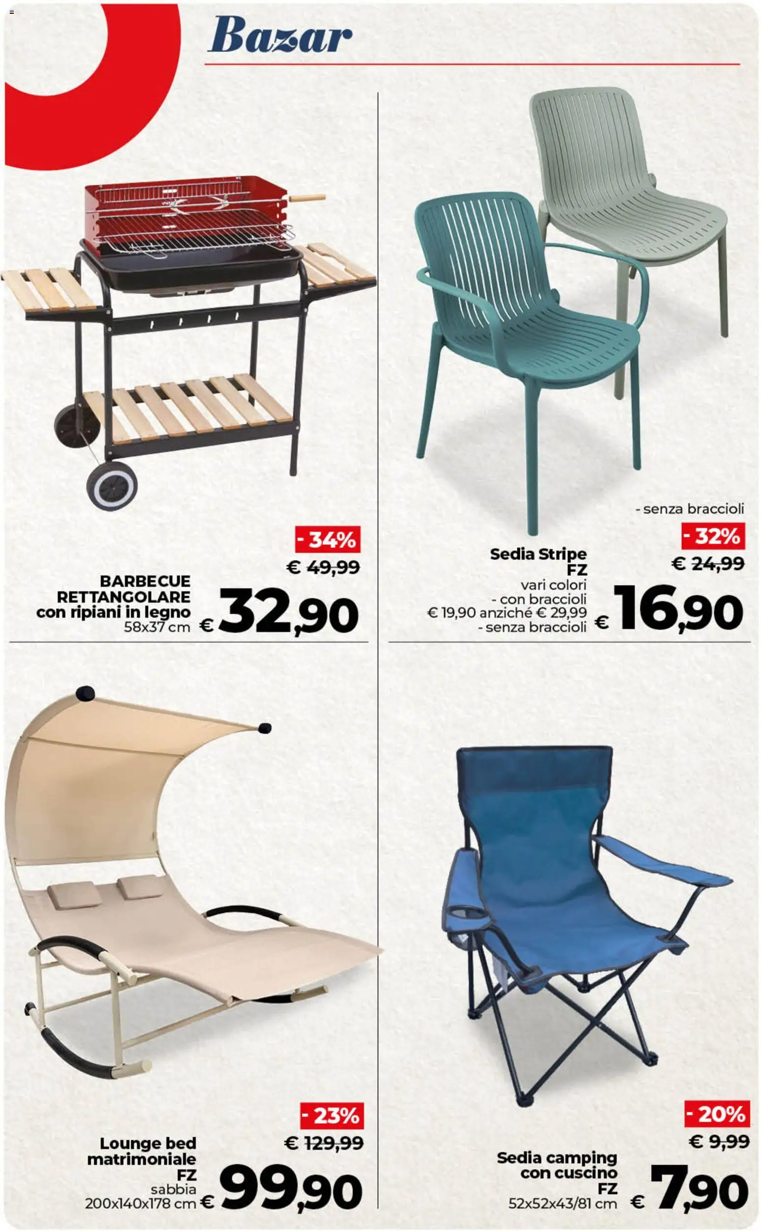 Volantino COOP del 18.06.2026 | Pagina: 43 | Prodotti: Braccioli, Barbecue, Cuscino, Sedia