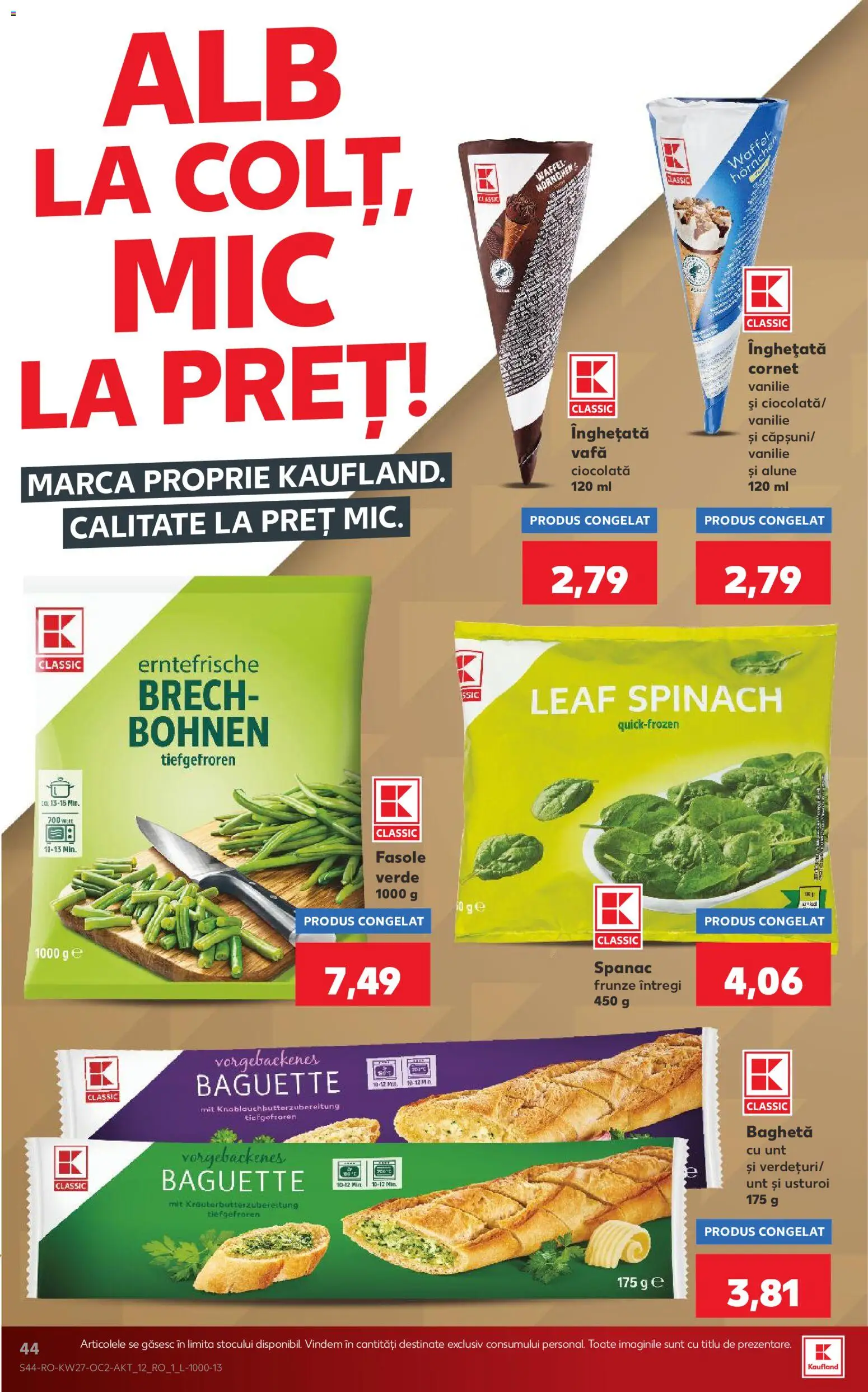 Noul catalog Kaufland – valabil de la 01.07.2026 | Pagină: 44 | Produse: Alune, Unt, Fasole verde, Usturoi