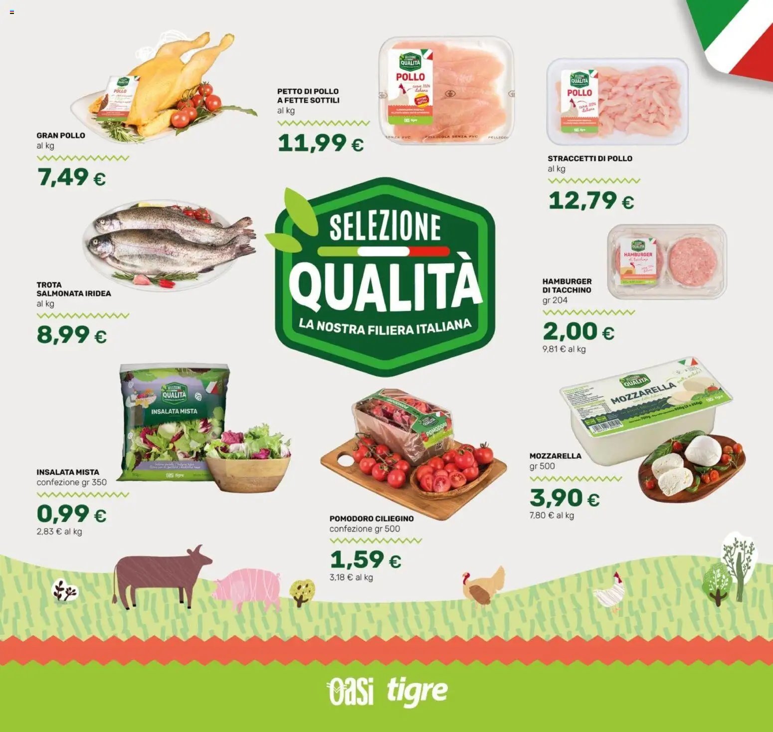 Volantino Tigre del 21/08/2026 | Pagina: 5 | Prodotti: Petto di Pollo, Mozzarella, Pomodoro, Pomodori