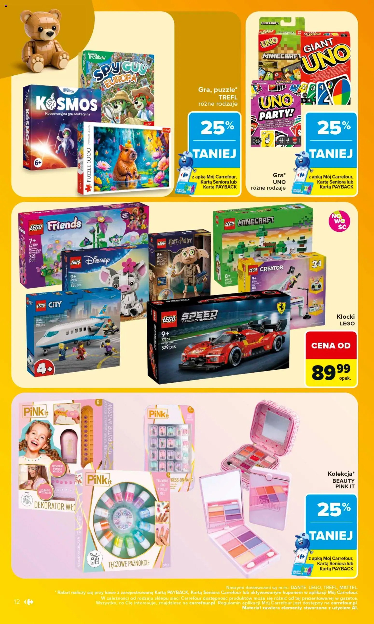 Carrefour gazetka - W sumie same okazje od 08.06.2026 | Strona: 12 | Produkty: Karta, Gra, Lego, Fairy