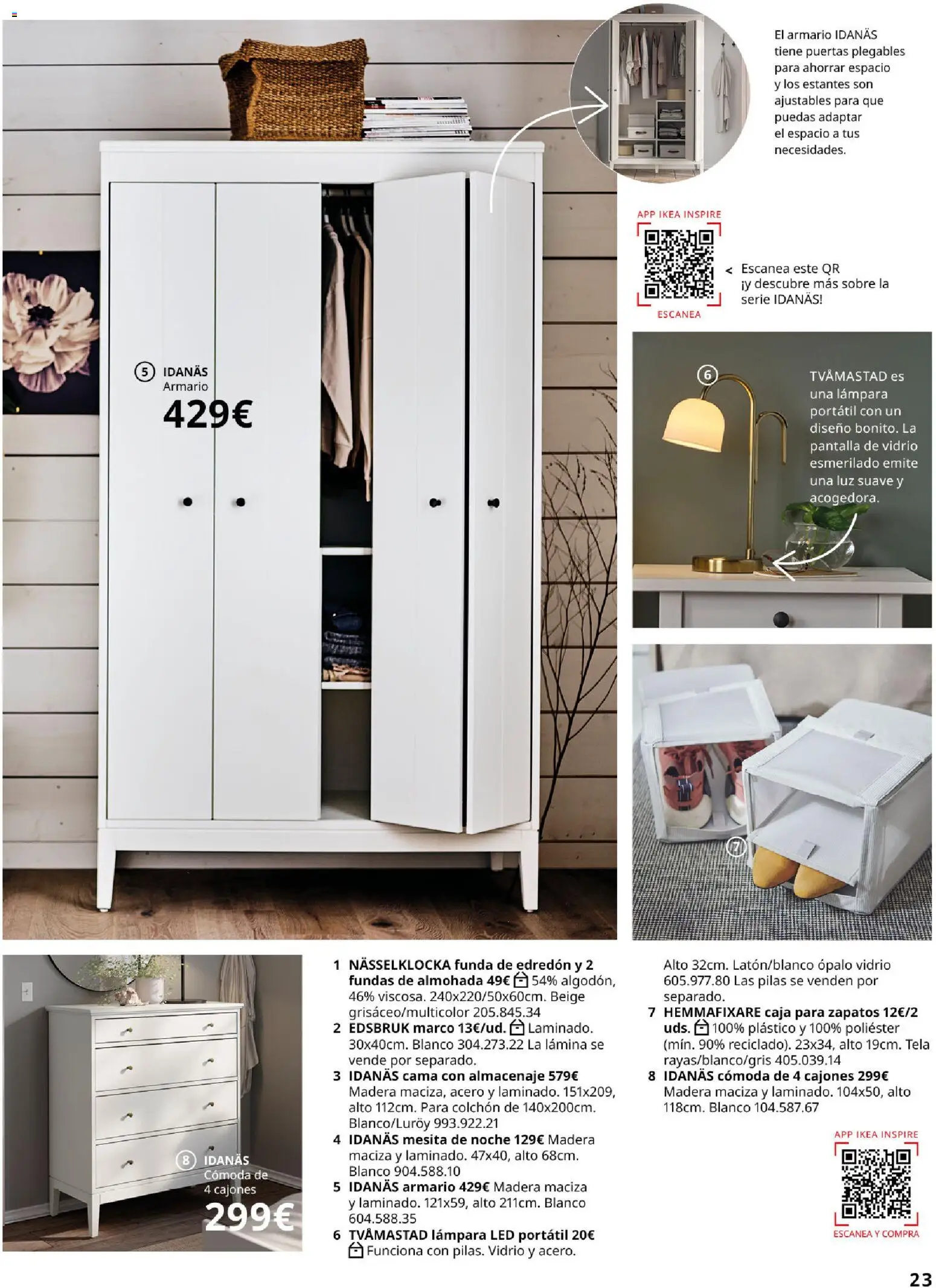 Catálogo IKEA Dormitorios │ válido desde el 01/02/2026 | Página: 23 | Productos: Funda, Cama, Almohada, Almacenaje