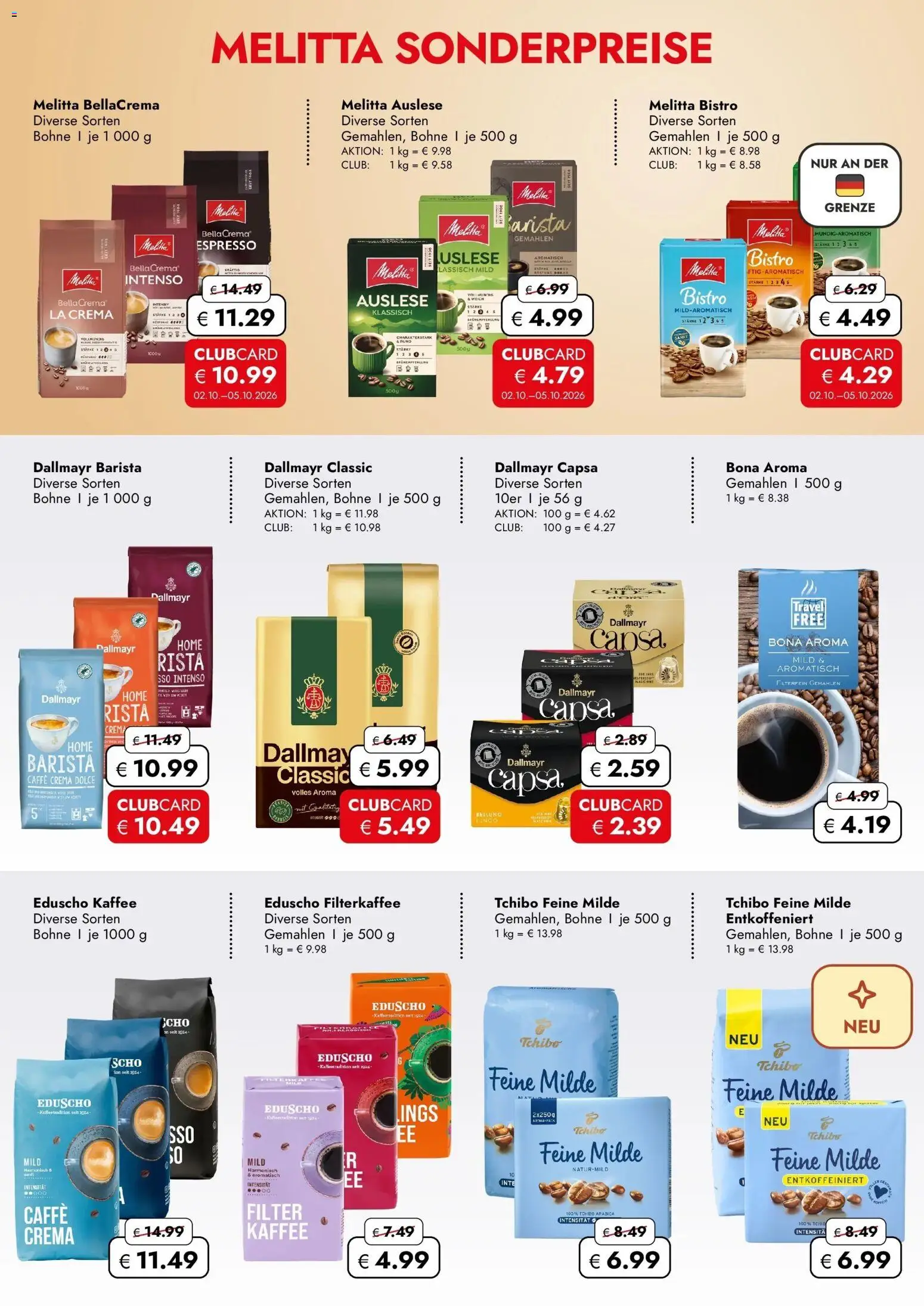 Travel FREE Aktionsangebote von 02.10.2026 - Aktuelle Angebote | Seite: 6 | Produkte: Bohne, Kaffee