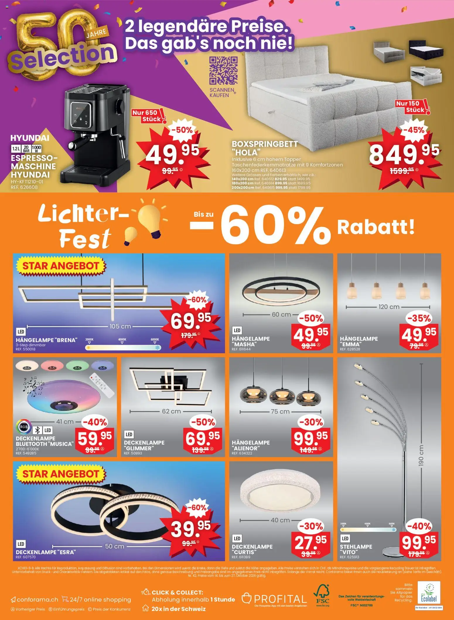 Conforama aktionen – gültig ab 14.10.2026 | Seite: 16 | Produkte: Topper, Boxspringbett