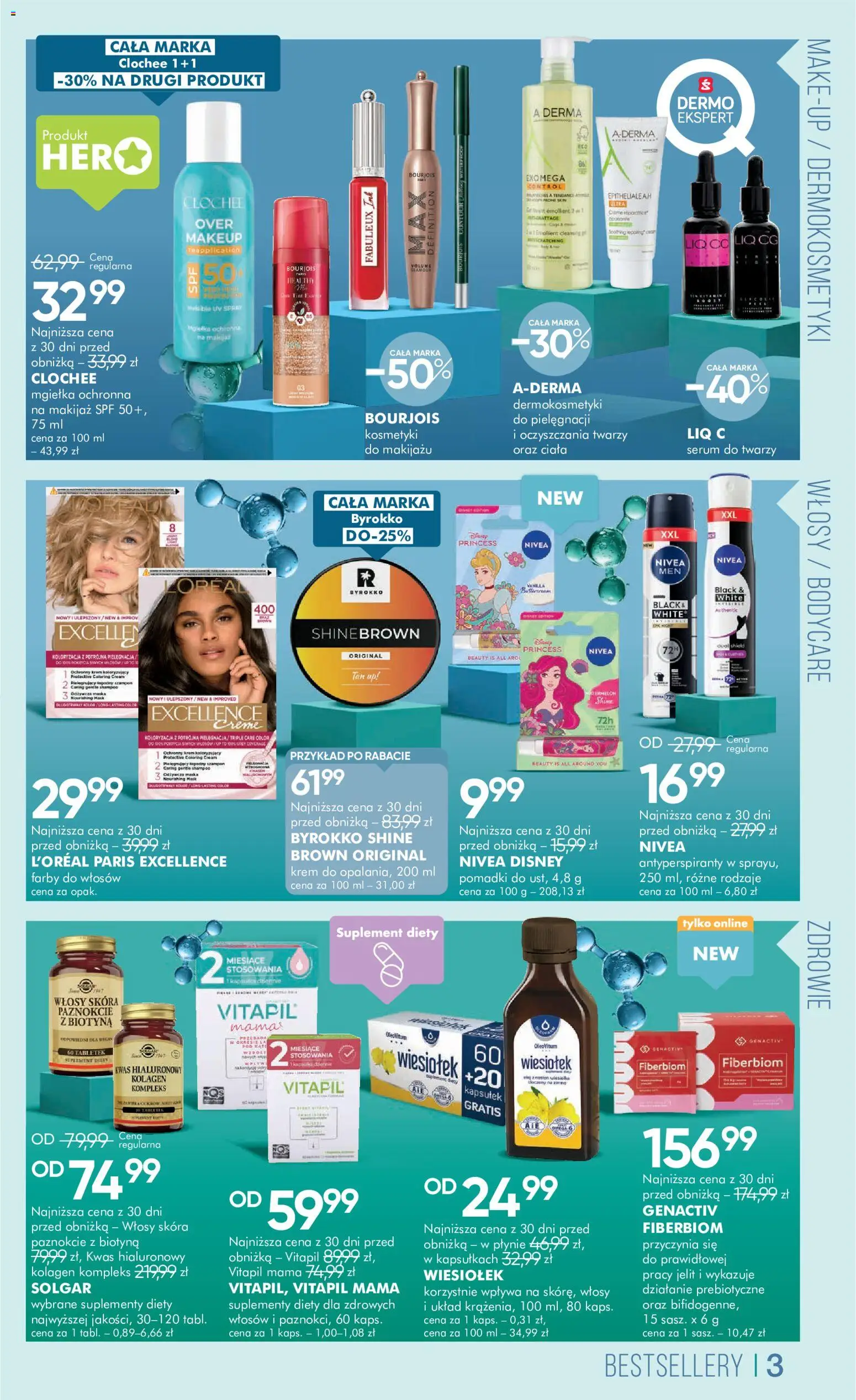 Super-pharm gazetka od 20.08.2026 | Strona: 3 | Produkty: Pocky, Farby do włosów, Kosmetyki, Szampon