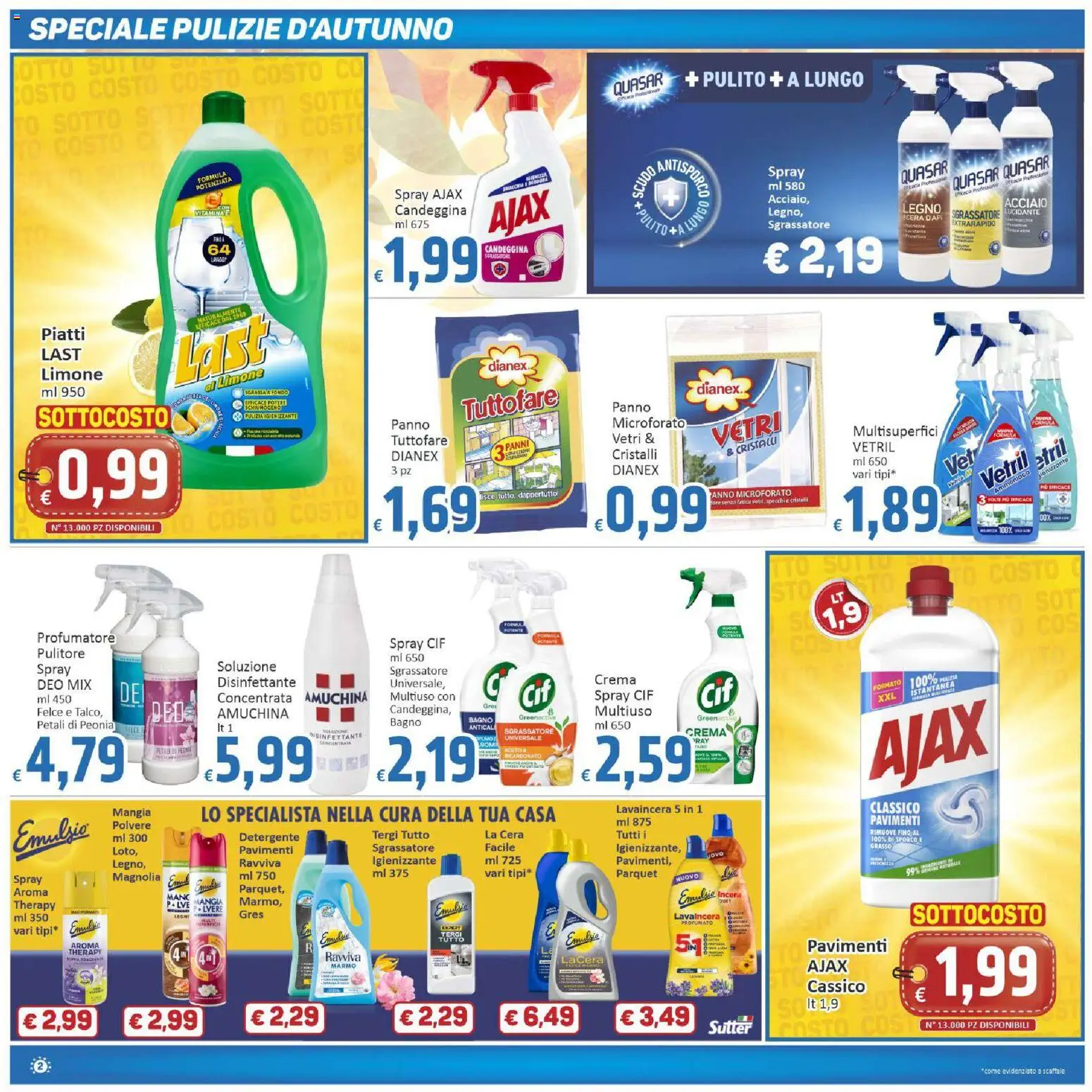 Volantino Paghi Poco del 11/09/2026 | Pagina: 2 | Prodotti: Detergente, Loto, Piatti, Scaffale