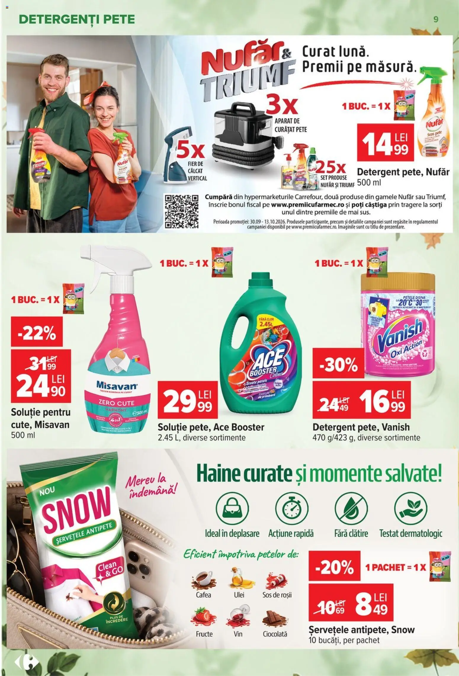 Noul catalog Carrefour – valabil de la 30.09.2026 | Pagină: 9 | Produse: Sos de roșii, Ciocolată, Roșii, Sos