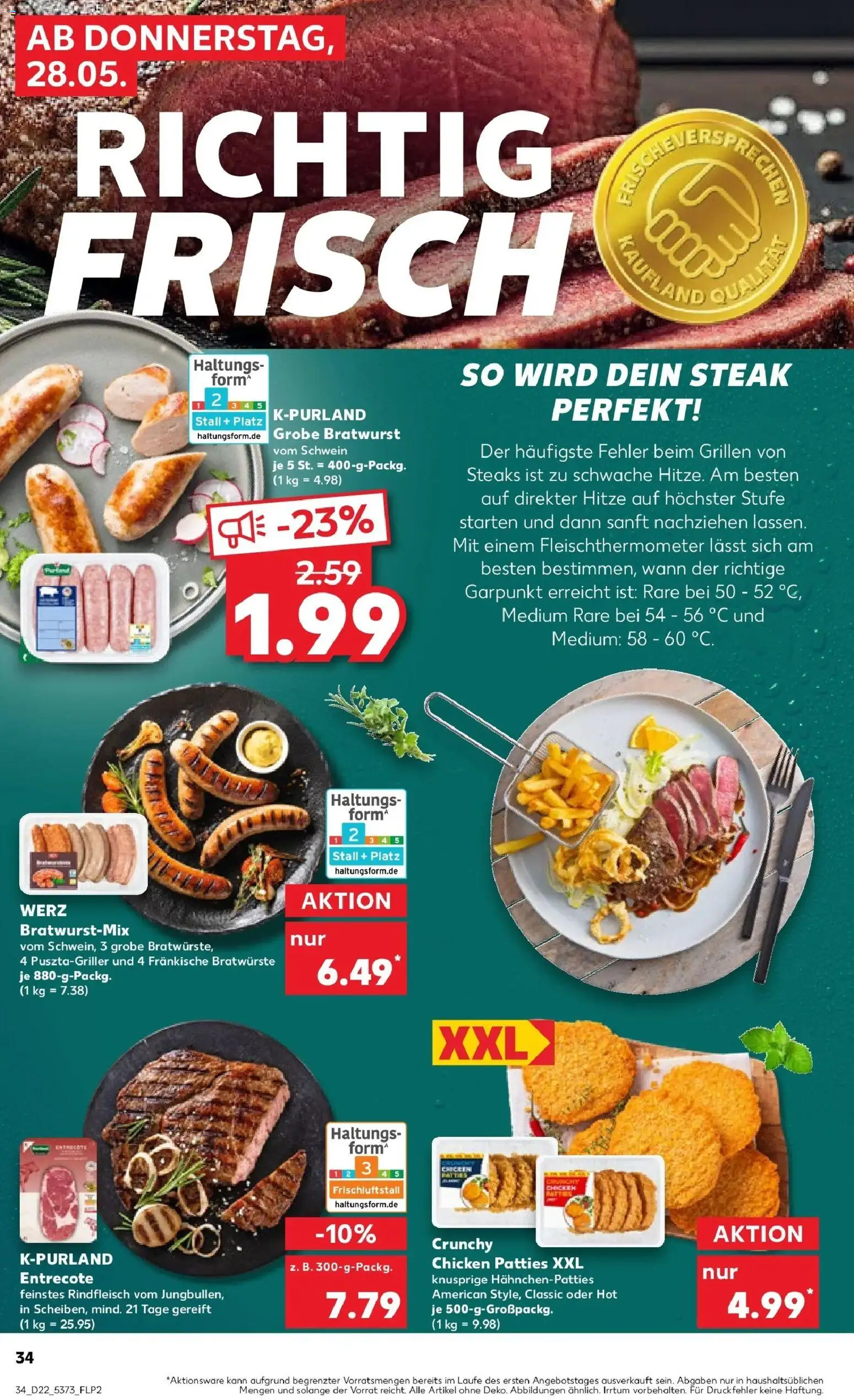 Kaufland Prospekt Flensburg – gültig ab 26.05.2026 | Seite: 39 | Produkte: Bratwurst, Entrecote, Rindfleisch, Steak