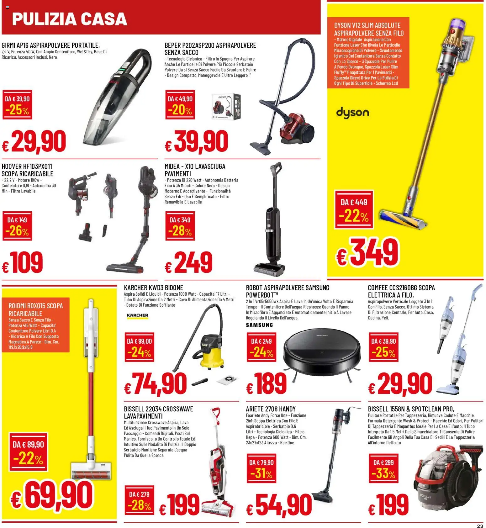 Volantino Galassia del 07/09/2026 | Pagina: 23 | Prodotti: Spazzola, Detergente, Robot, Batteria