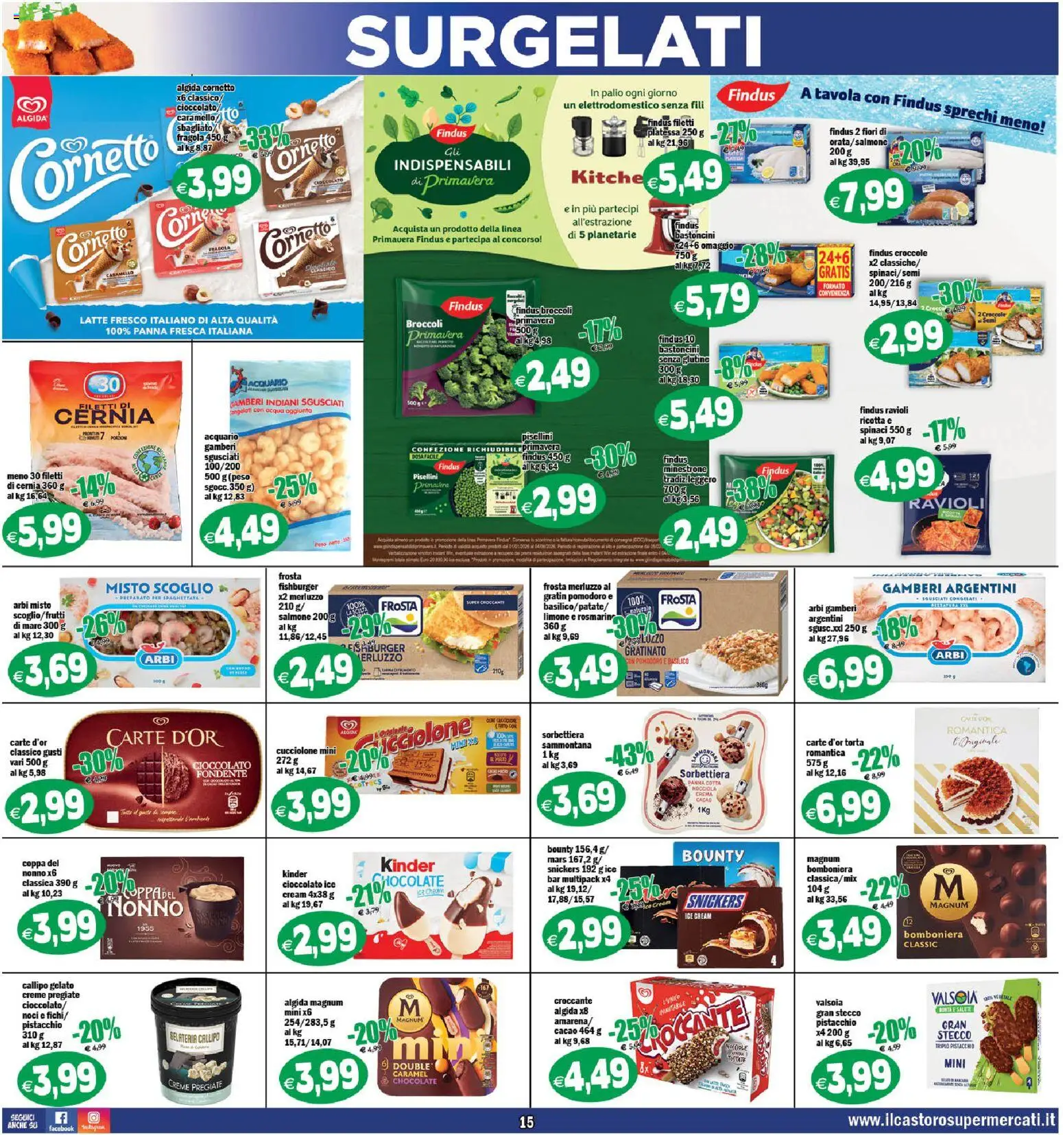 Volantino Il Castoro del 08.05.2026 | Pagina: 15 | Prodotti: Panna, Noci, Spinaci, Ravioli