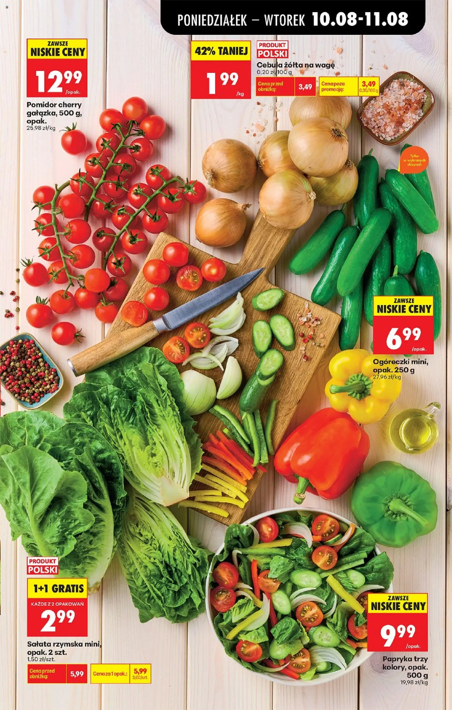 Biedronka gazetka od 10.08.2026 | Strona: 33 | Produkty: Cebula, Bell, Sałata, Papryka