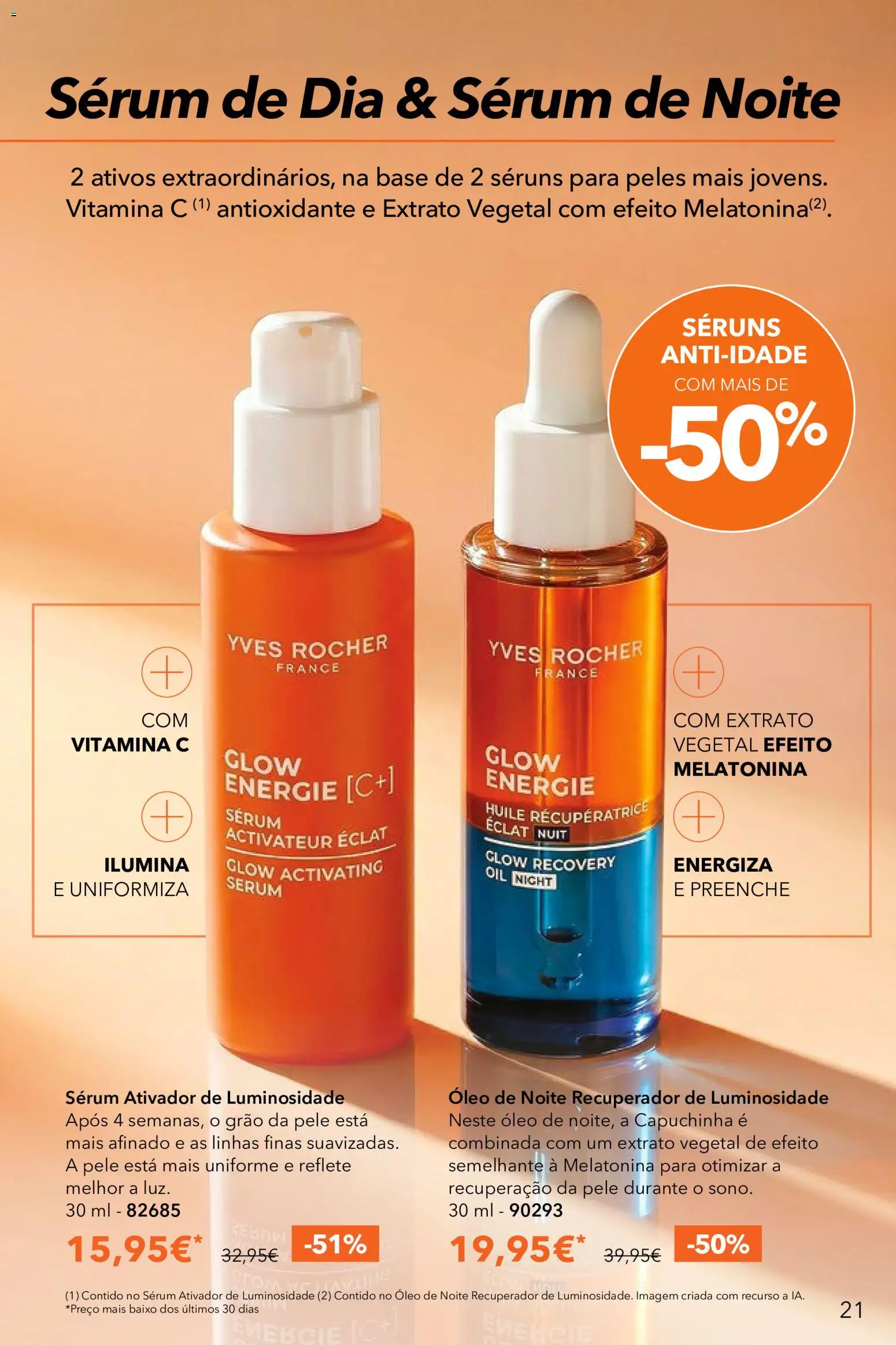 Yves Rocher catálogo 8 │ válido de 03.06.2026 | Página: 21 | Produtos: Base, Sérum, Óleo, Vitamina c