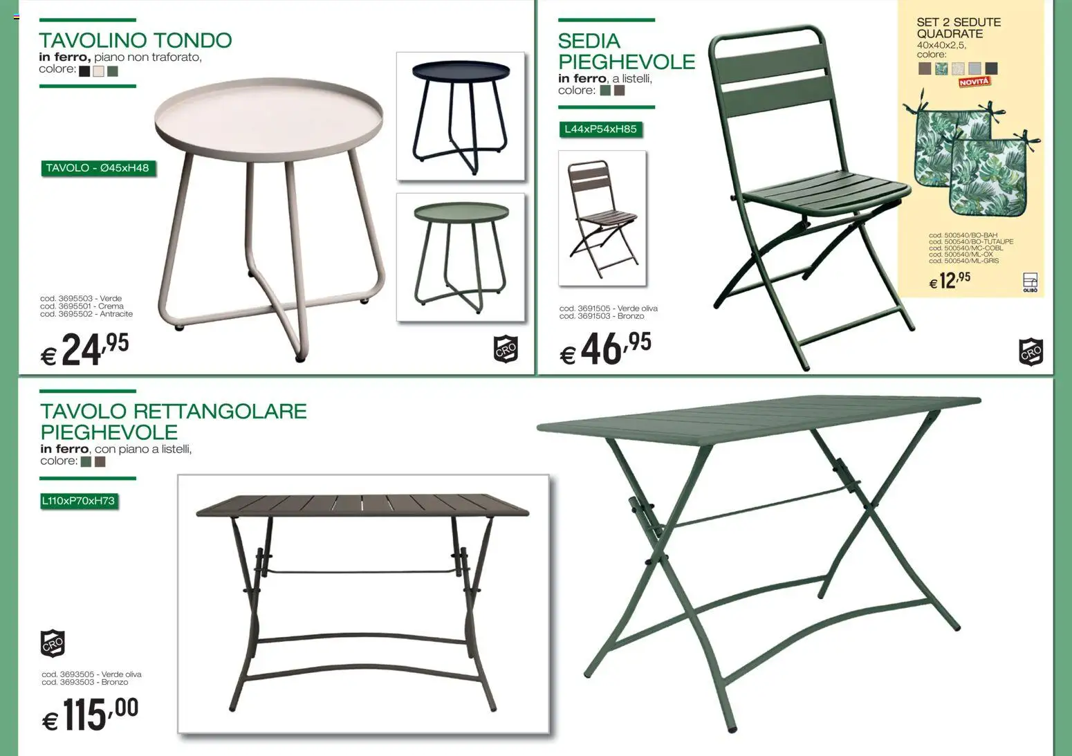 Volantino Brico OK del 05/03/2026 | Pagina: 7 | Prodotti: Tavolino, Crema, Tavolo, Sedia