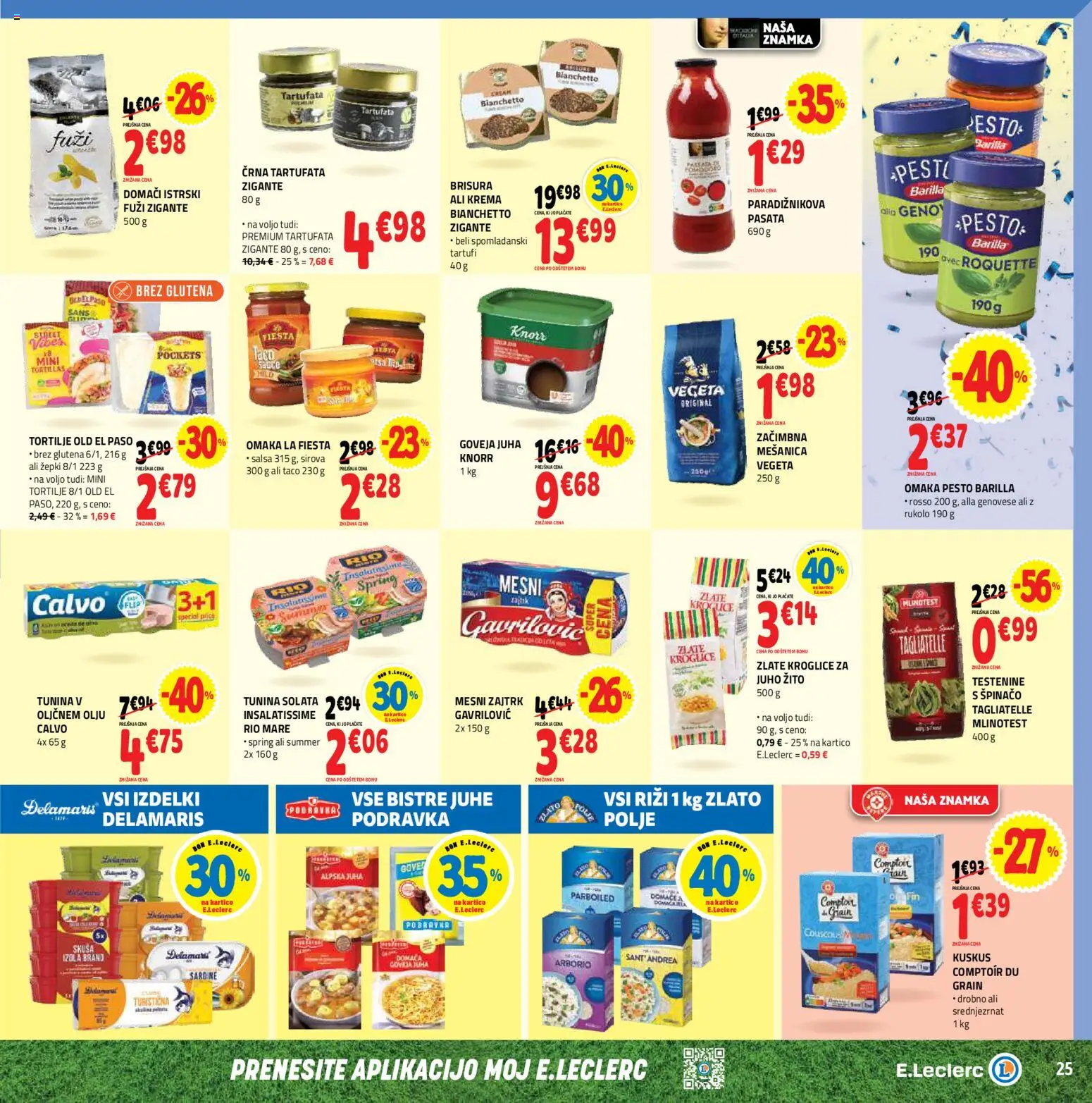 Novi E.leclerc katalog ponudbe – veljaven od 10.06.2026 | Stran: 25 | Izdelki: Juha, Sardine, Kuskus, Solata