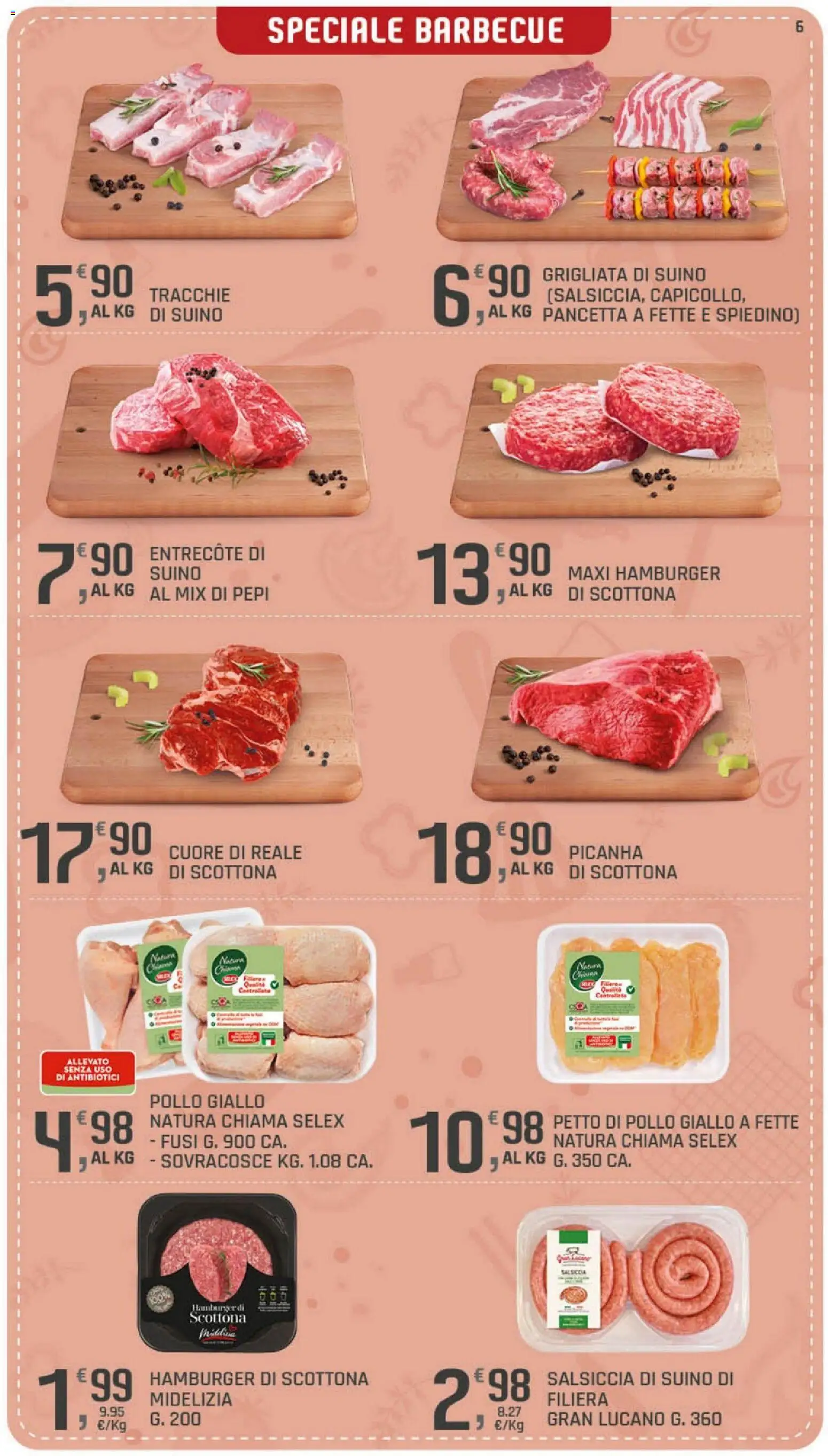 Volantino DOK del 06/08/2026 | Pagina: 6 | Prodotti: Pollo, Pancetta, Suino, Salsiccia