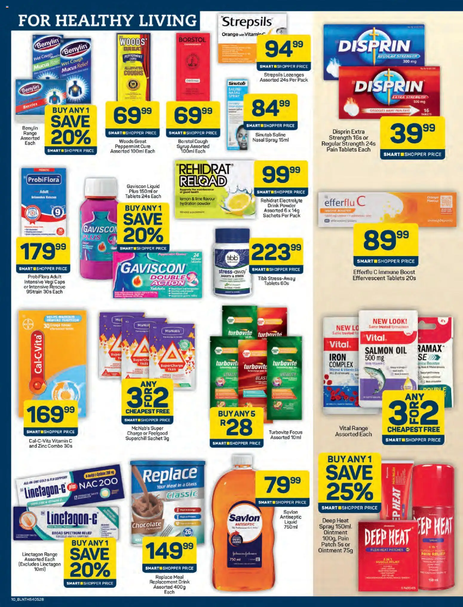 New Pick n Pay catalogue – valid from 25.05.2026 | Page: 10 | Products: Chocolate, Powder, Lozenges, Syrup