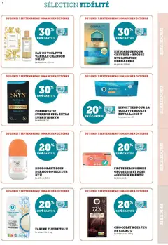Super U - Prévisualisation de Super U - Ma sélection Carte U Septembre valide à partir de 07/09/2026 | Page: 17 | Produits: Préservatif, Chocolat noir, Brosse, Déodorant