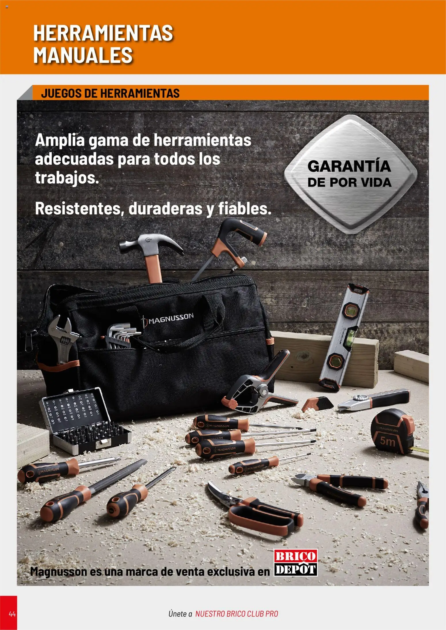 Brico Depôt Catalogo de Herramientas │ válido desde el 07/10/2026 | Página: 44 | Productos: Herramientas manuales, Herramientas