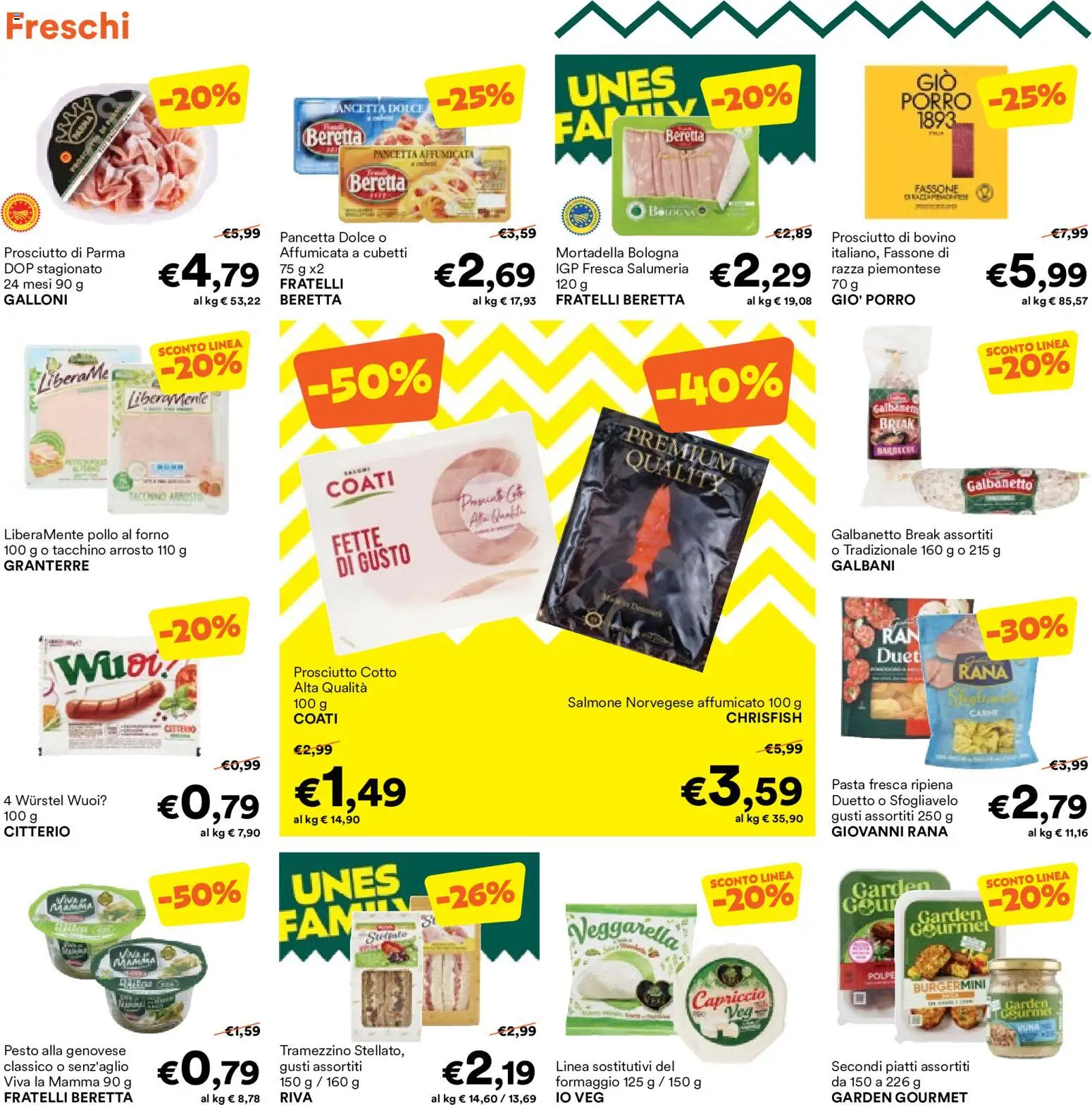 Volantino Unes del 09/09/2026 | Pagina: 4 | Prodotti: Bovino, Arrosto, Prosciutto Cotto, Pollo