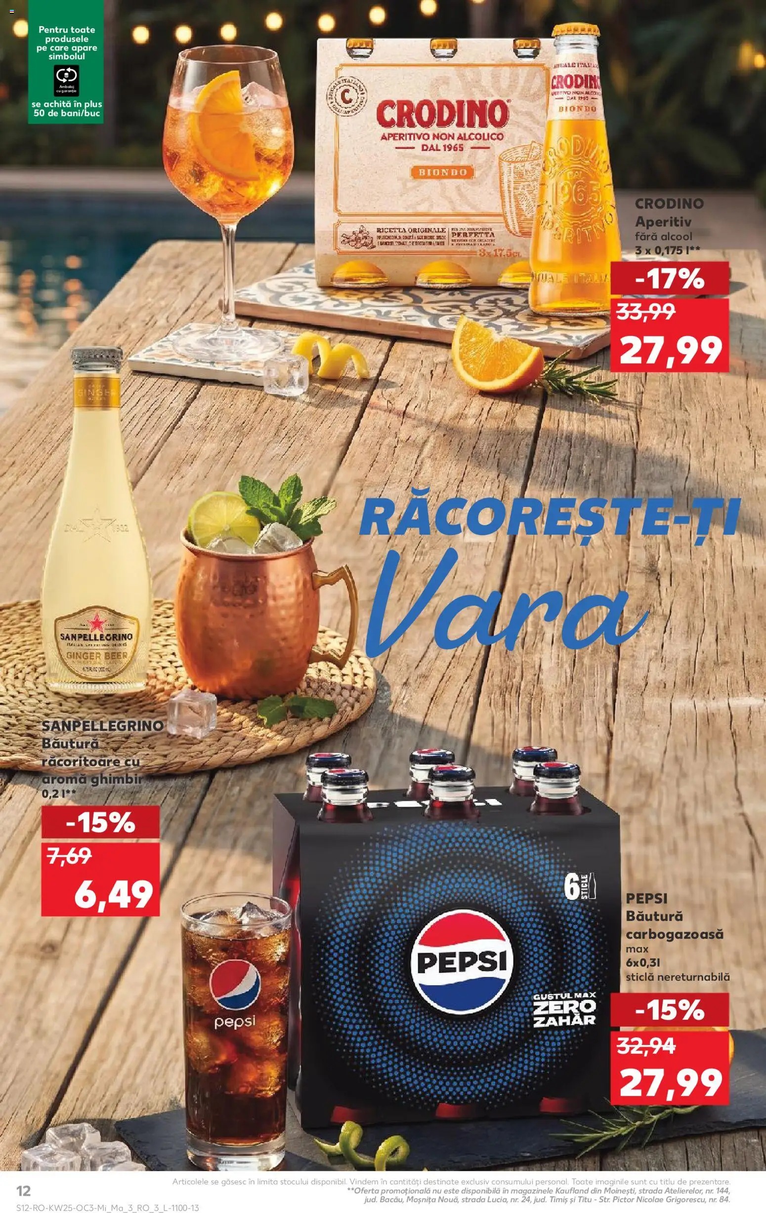 Kaufland RO akciós ujság - amely érvényes a következő dátumtól: 17.06.2026 | Oldal: 12 | Termékek: Pepsi