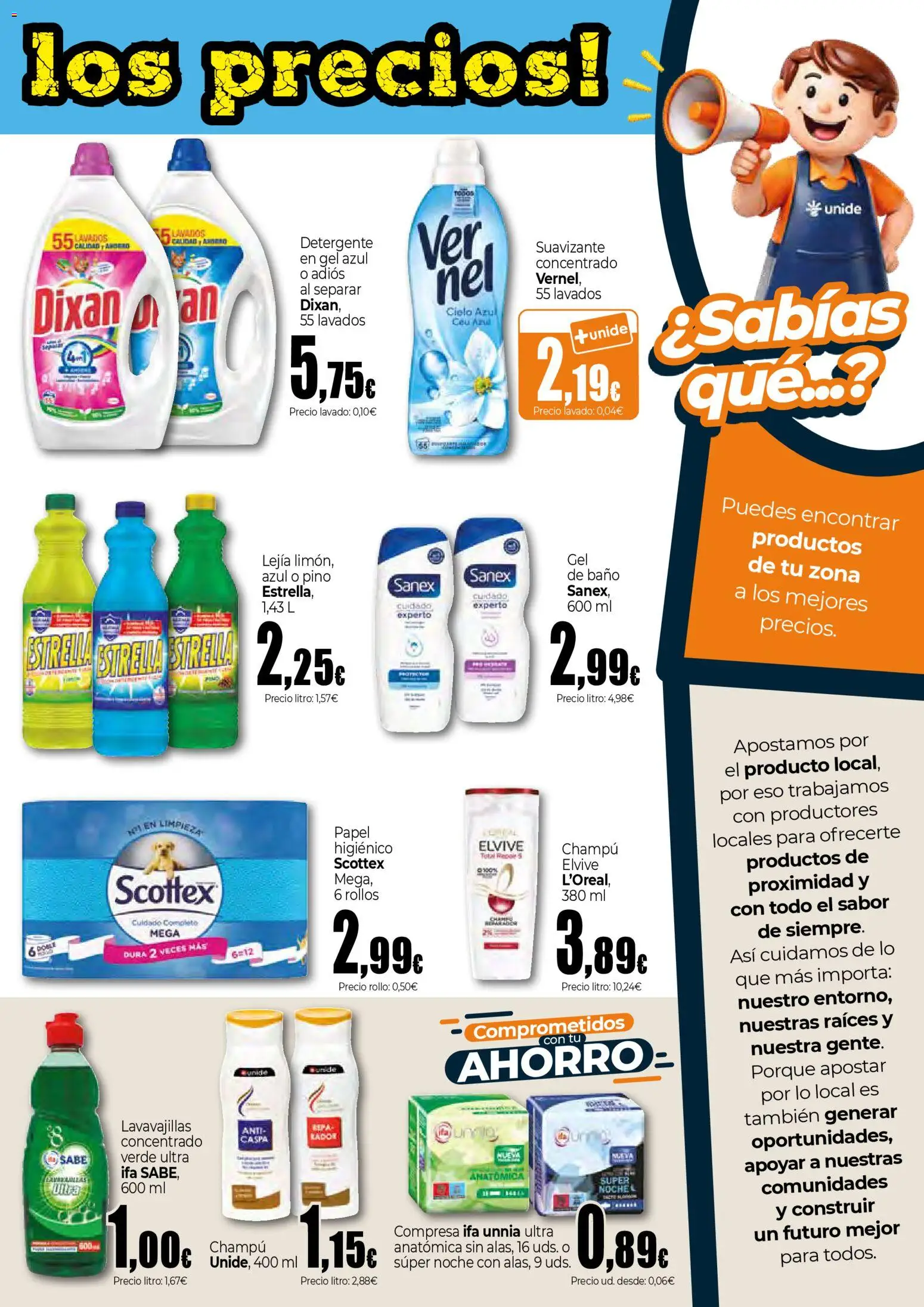 Unide - Super │ válido desde el 23.04.2026 | Página: 5 | Productos: Champú, Detergente, Lavavajillas, Baño