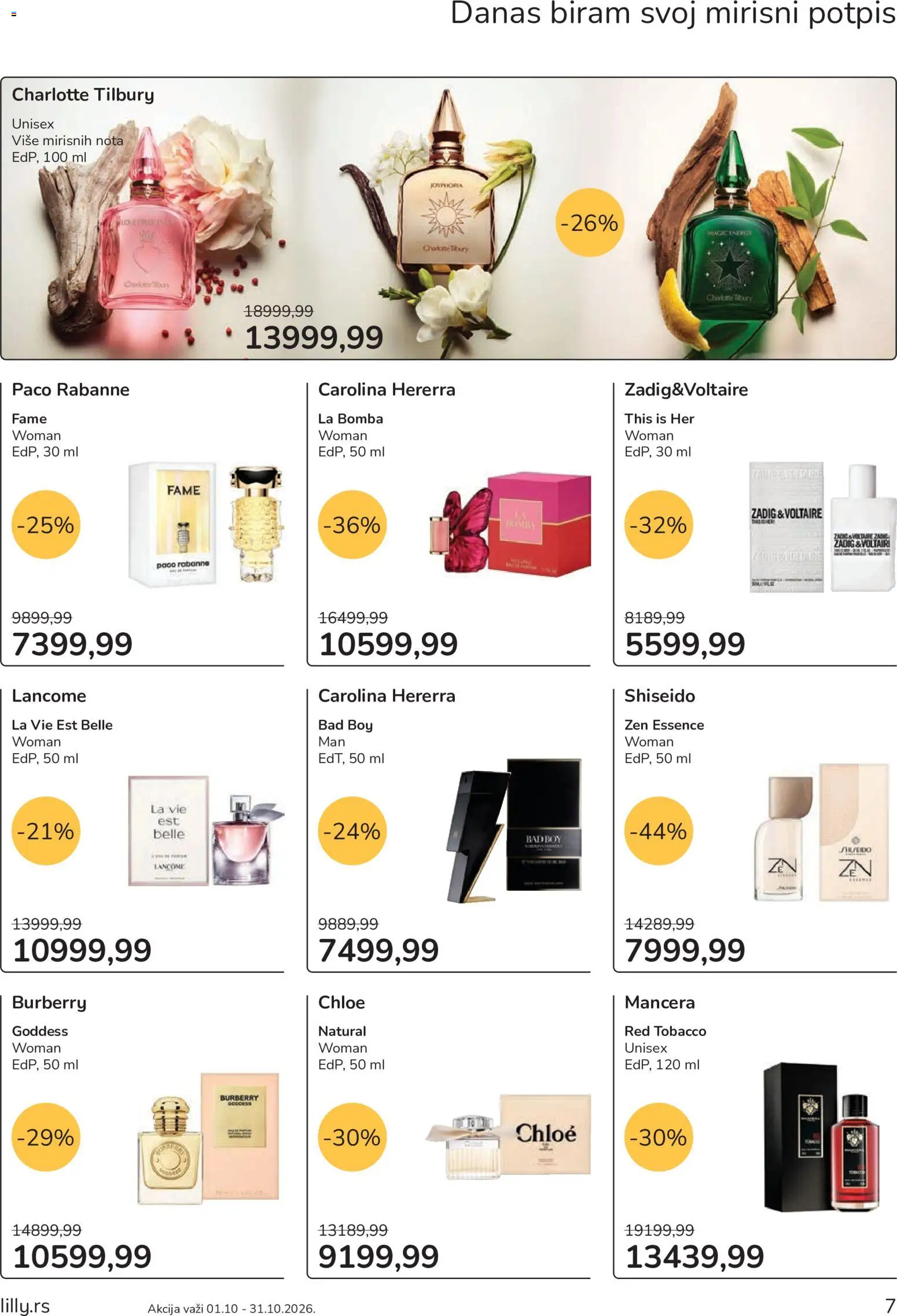 Lilly drogerie katalog - važi od 01.10.2026 | Strana: 7