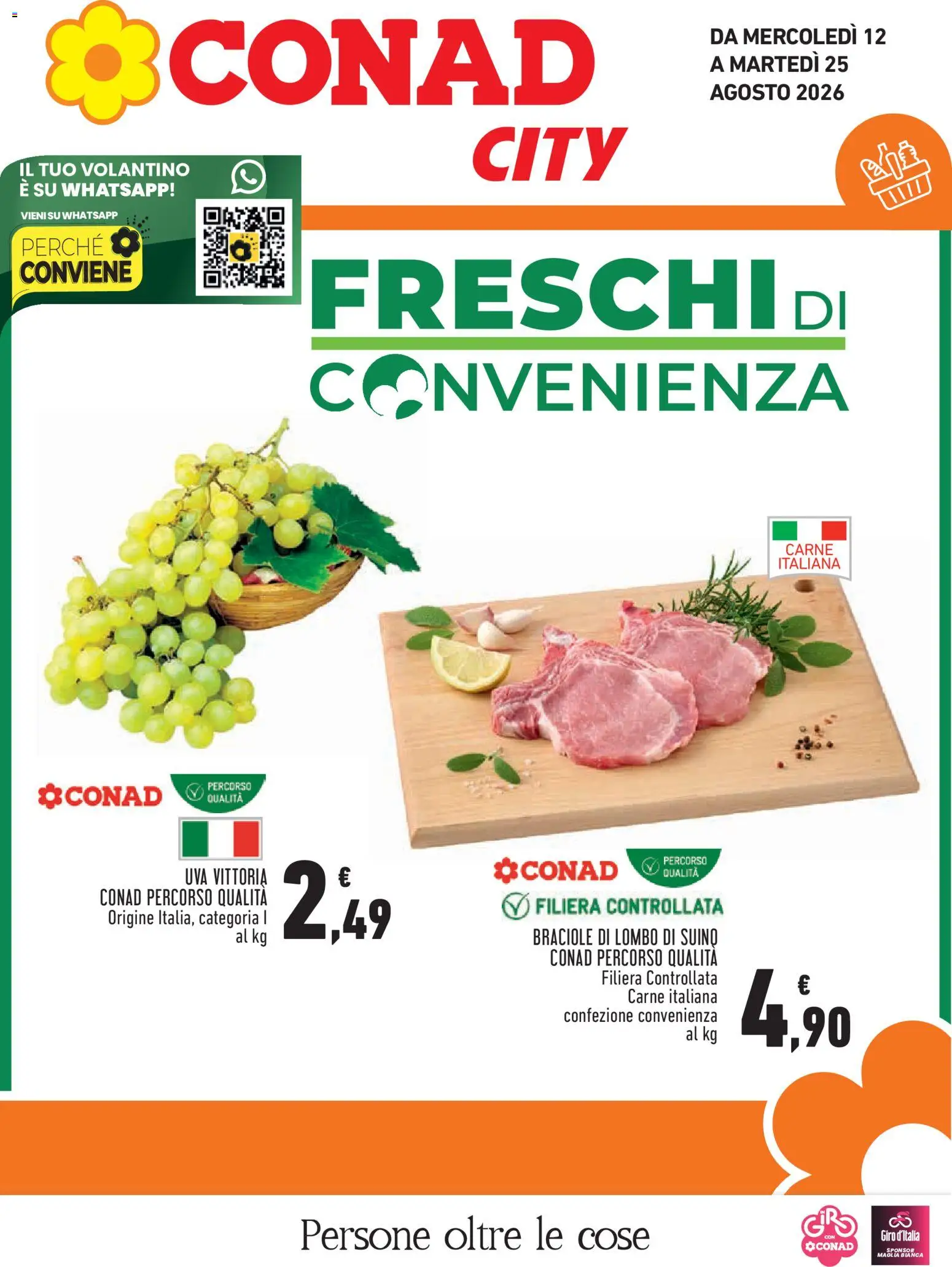Volantino Conad del 12/08/2026 | Pagina: 1 | Prodotti: Suino, Uva
