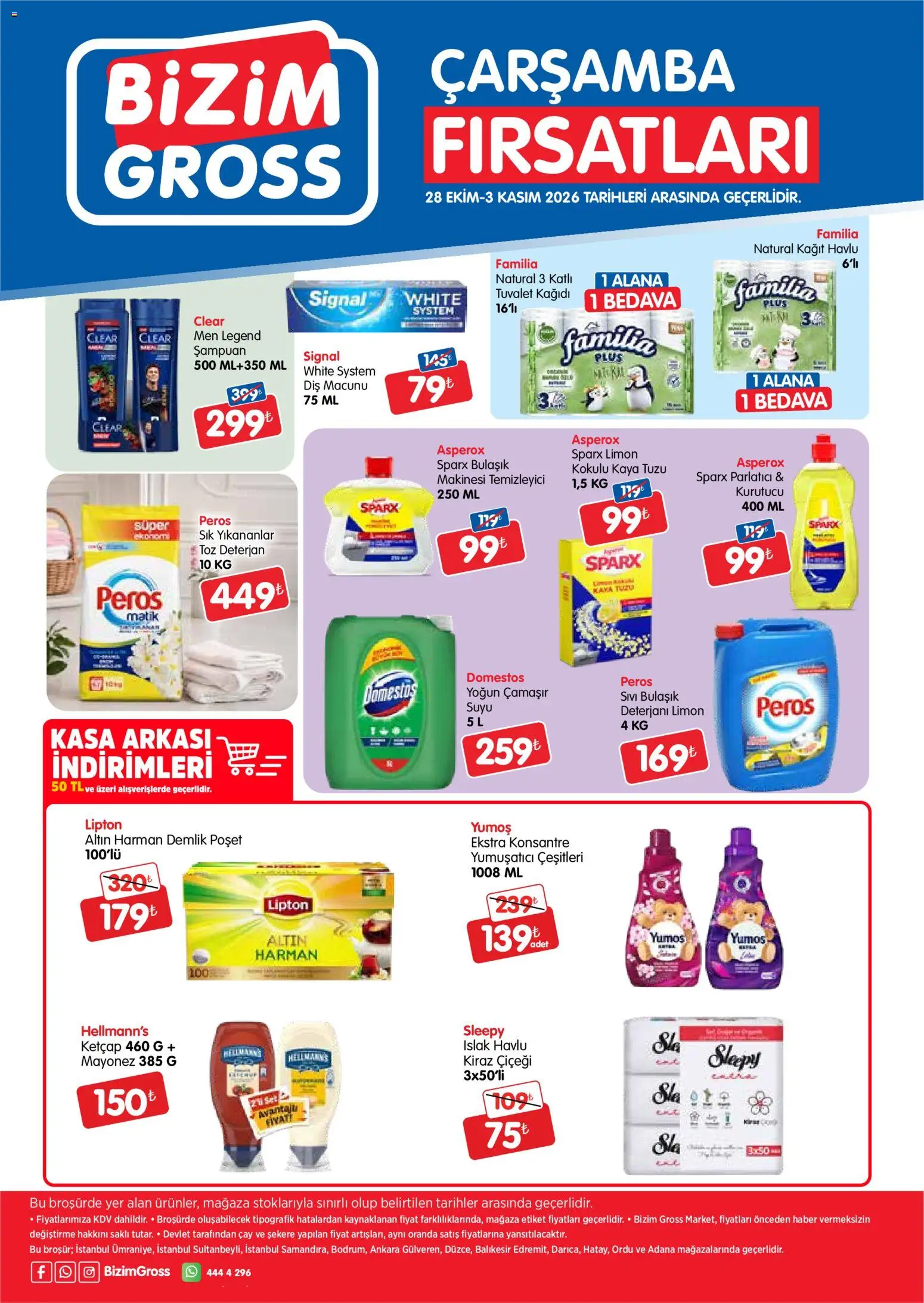 Bizim Toptan - Bizim gross katalog - 28 Ekim 2026 tarihinden itibaren geçerlidir | Sayfa: 2 | Ürünler: Kağıt havlu, Limon, Tuvalet kağıdı, Kurutucu