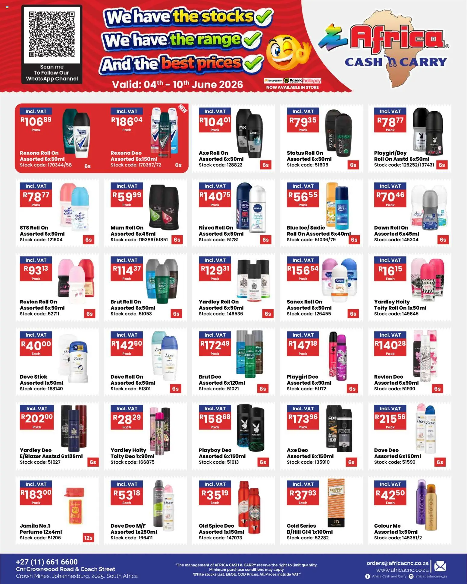New Africa Cash & Carry catalogue – valid from 04.06.2026 | Page: 7 | Products: Perfume, Stock