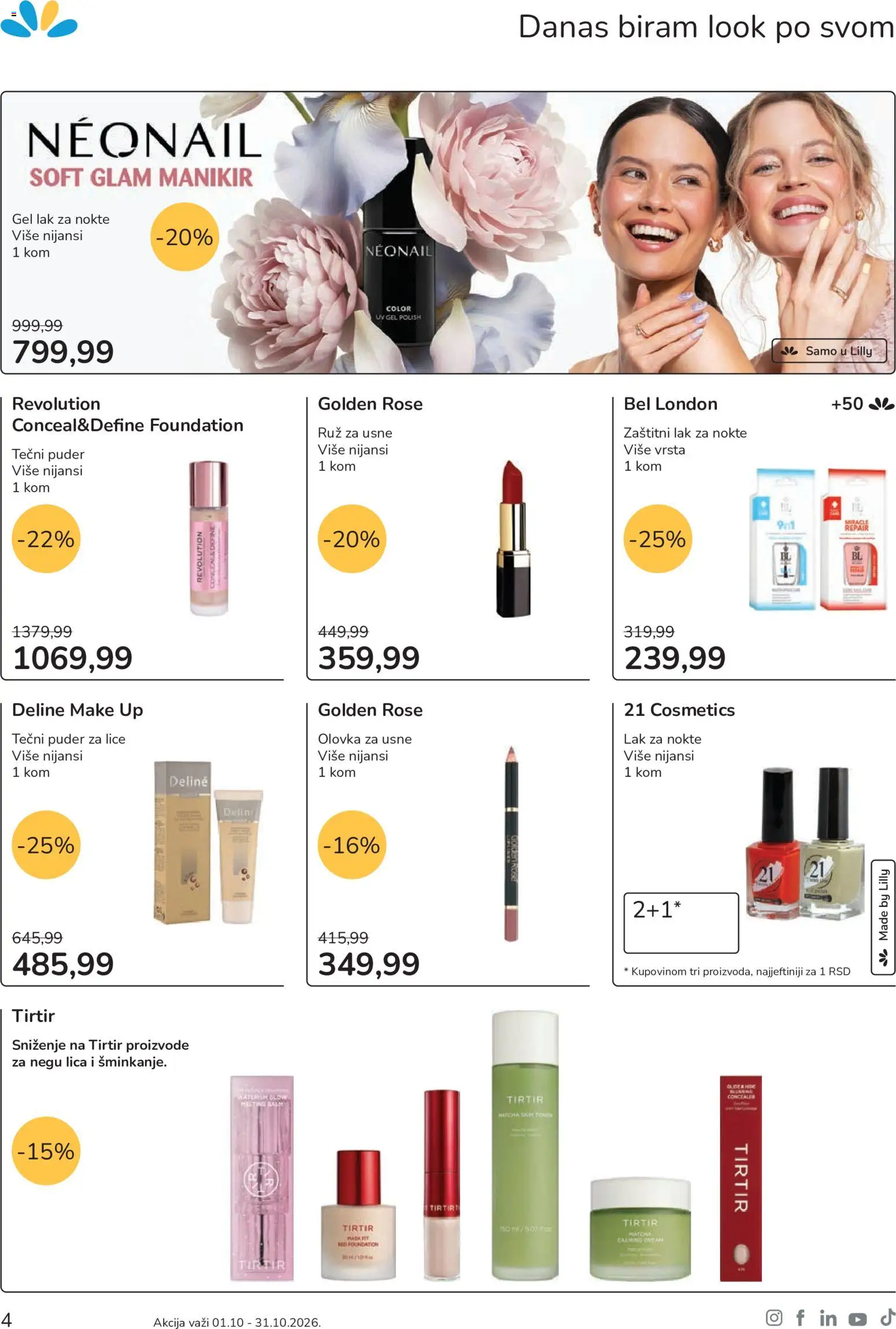Lilly drogerie katalog - važi od 01.10.2026 | Strana: 4 | Proizvode: Puder, Lak za nokte, Matcha, Toner
