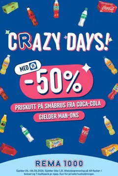 Forhåndsvisning av Rema 1000 Crazy days gyldig fra 04.05.2026