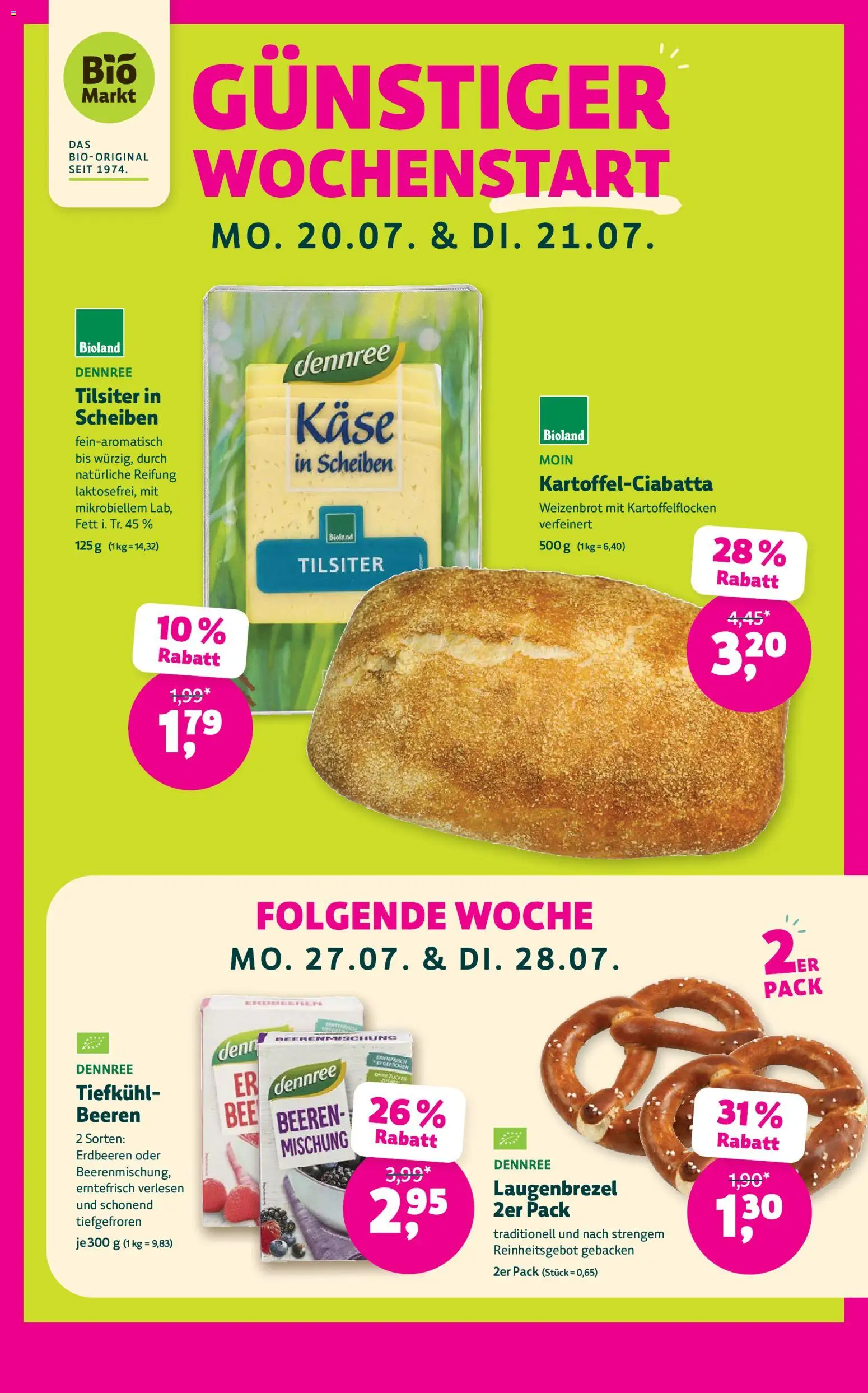 BioMarkt Prospekt – gültig ab 15.07.2026 | Seite: 5 | Produkte: Käse, Erdbeeren