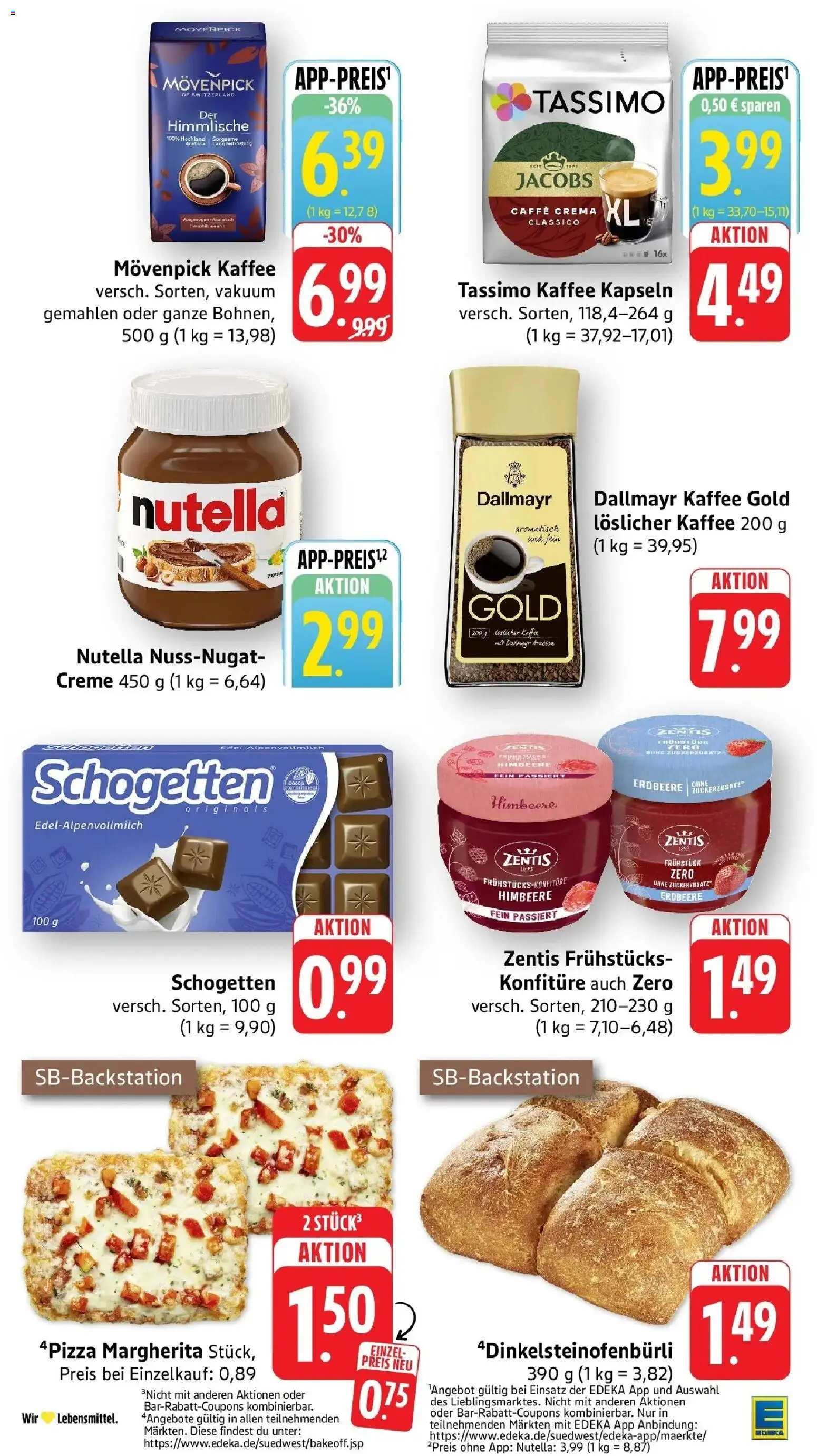 Edeka Prospekt Bad Camberg (ab 14.09.2026) » Angebote Online | Seite: 25 | Produkte: Nutella, Movenpick kaffee, Himbeere, Schogetten