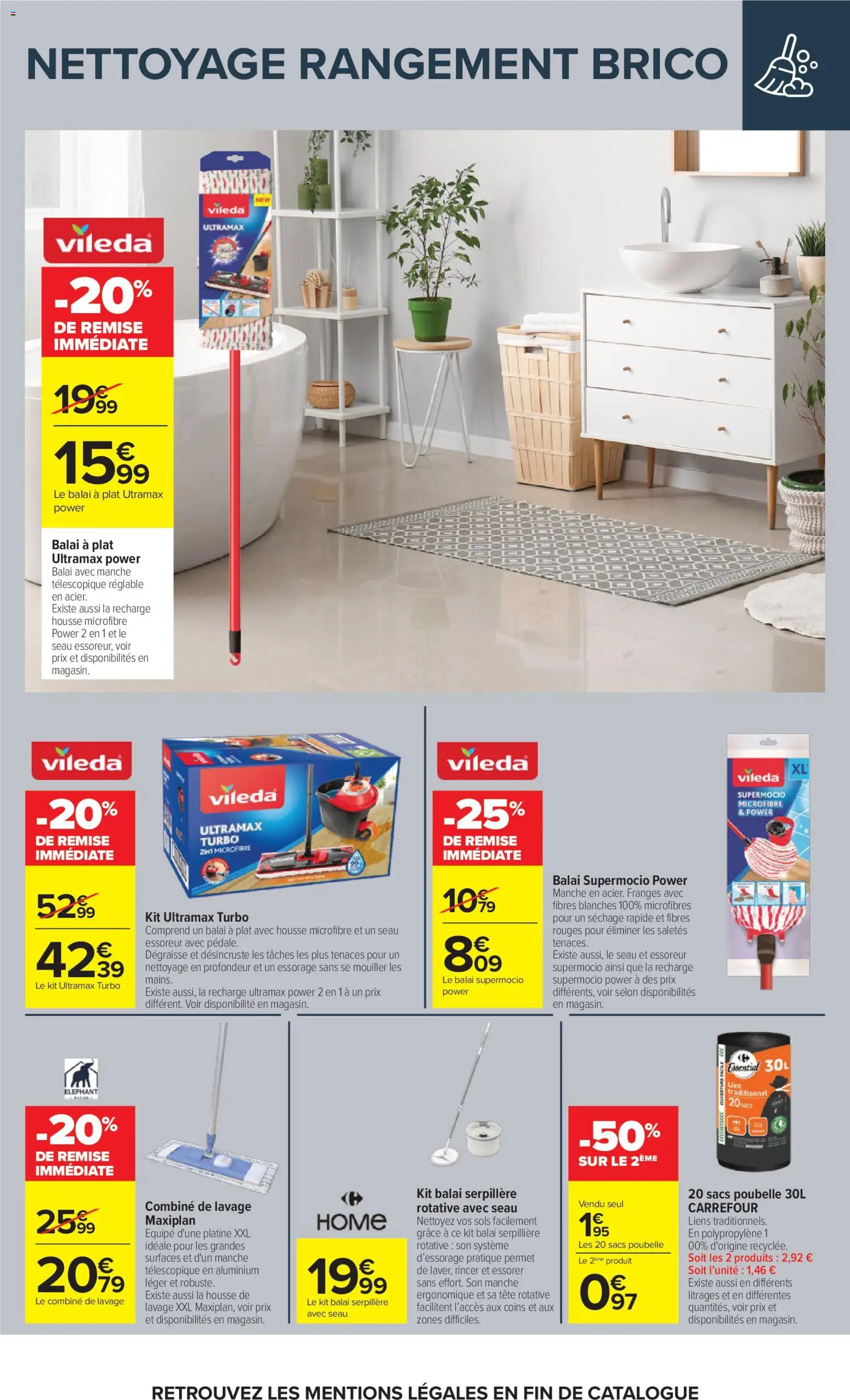 {H1} | Page: 64 | Produits: Balai, Serpillère, Vileda, Sacs poubelle