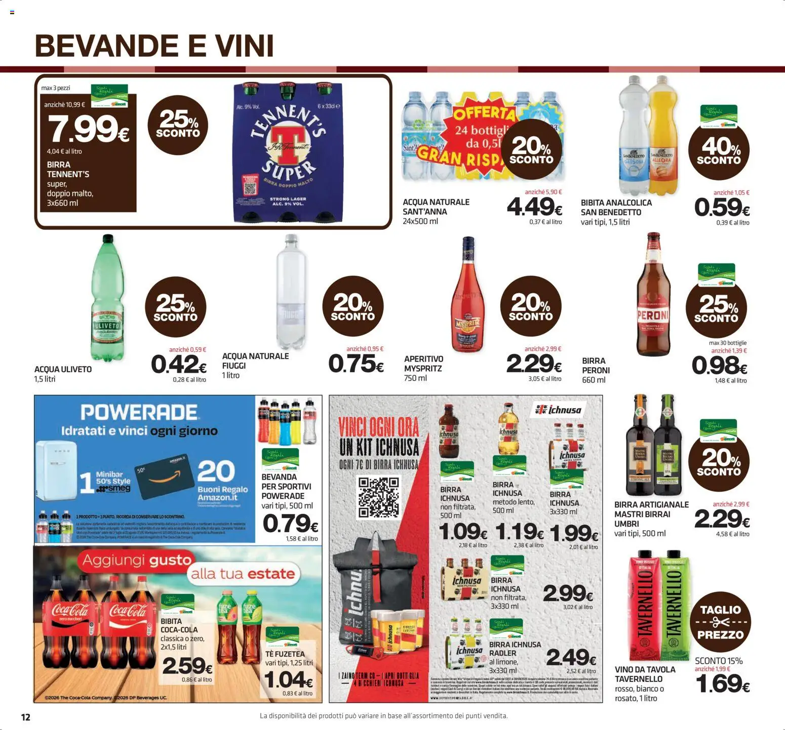 Volantino Superconti del 16/07/2026 | Pagina: 12 | Prodotti: Tennent's, Birra, Tè, Bottiglia