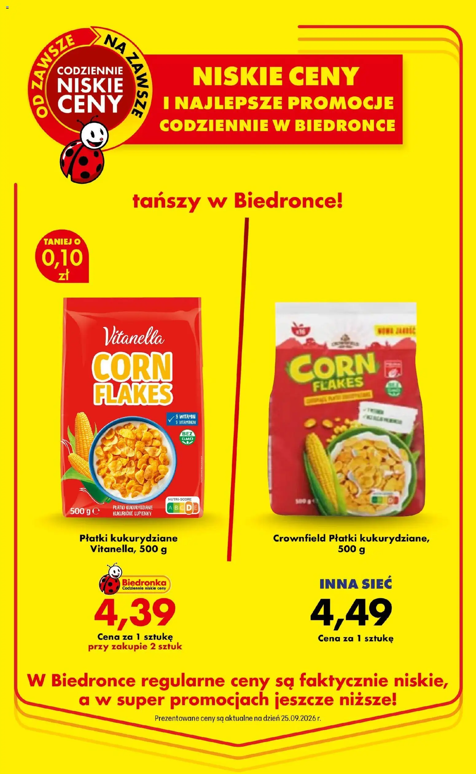 Biedronka gazetka od czwartku od 01.10.2026 | Strona: 90 | Produkty: Płatki kukurydziane, Płatki, Corn Flakes
