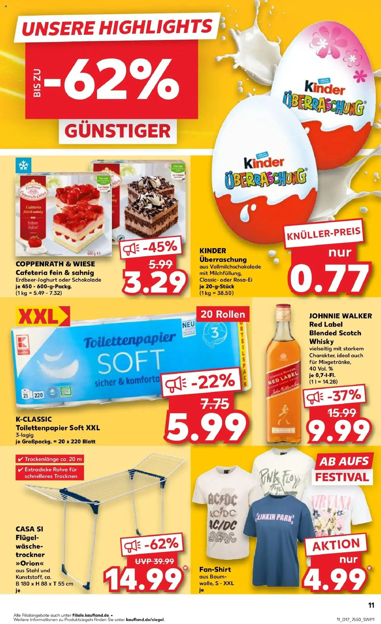 Kaufland Prospekt Ettlingen	 – gültig ab 20.04.2026 | Seite: 23 | Produkte: Whisky, T-Shirt, Schokolade, Toilettenpapier