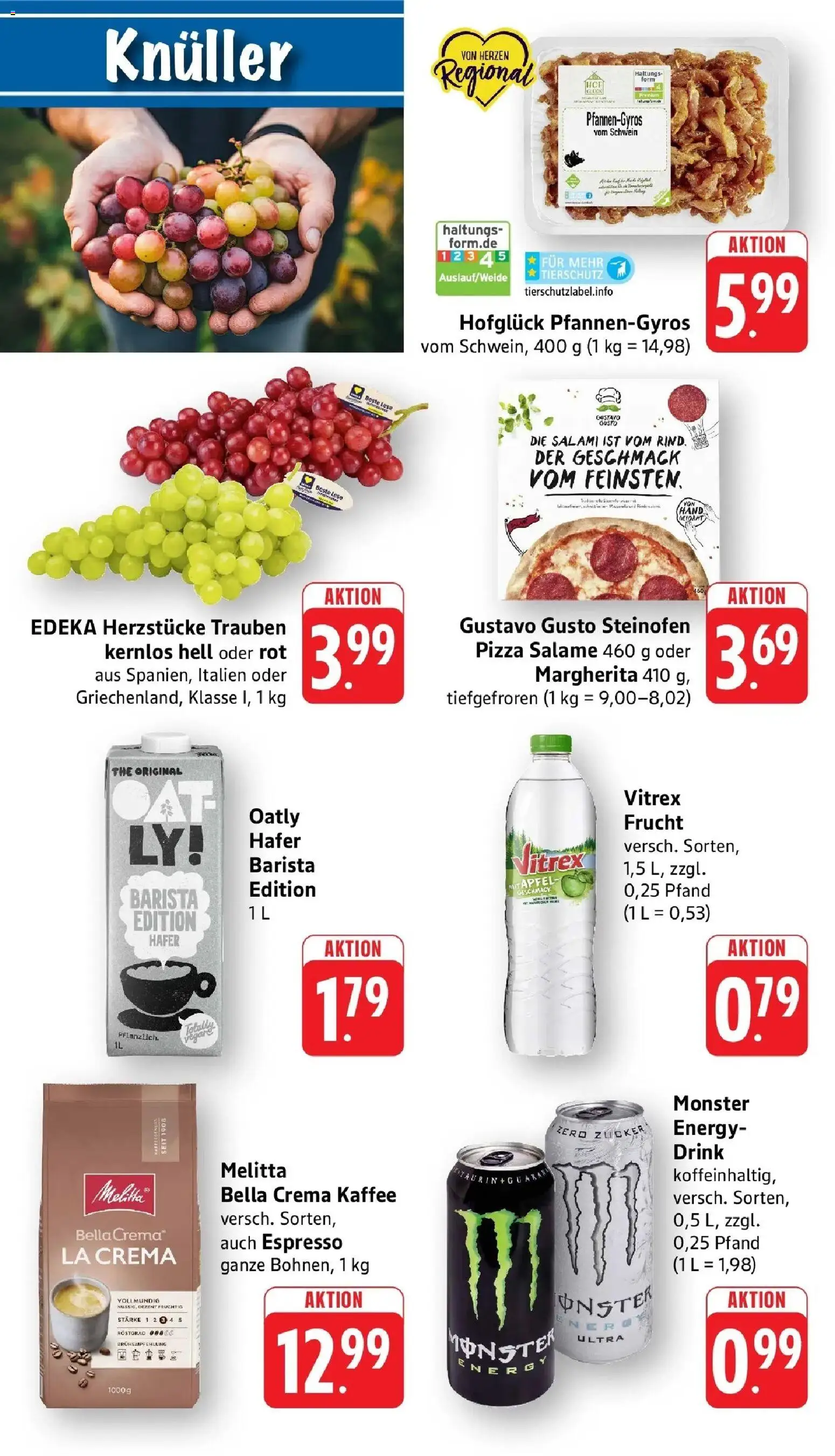 Edeka Prospekt Neuhofen (ab 28.09.2026) » Angebote Online | Seite: 10 | Produkte: Melitta, Monster, Zucker, Oatly
