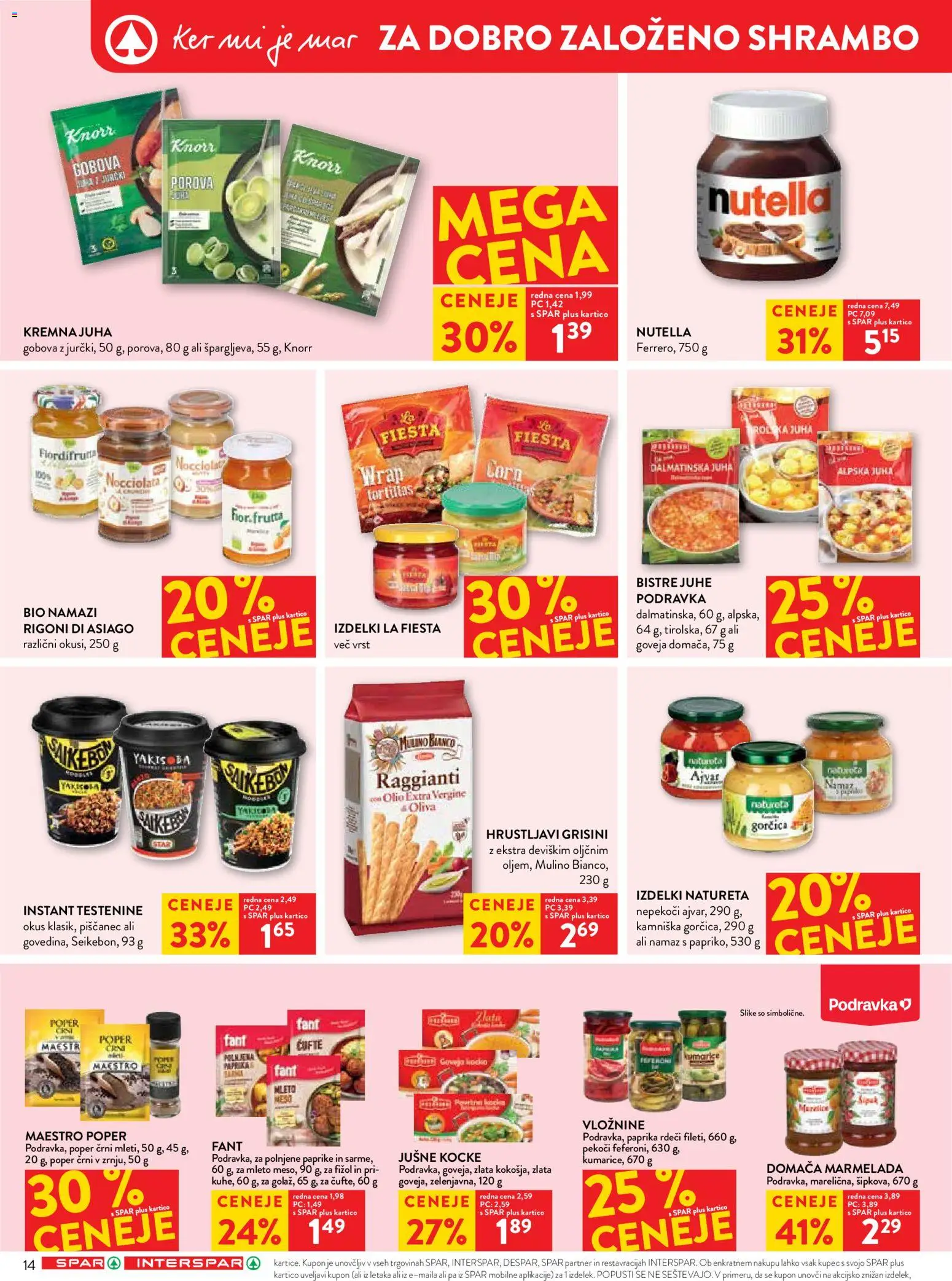 Novi Spar katalog ponudbe – veljaven od 09.09.2026 | Stran: 26 | Izdelki: Paprika, Juhe, Nutella, Poper
