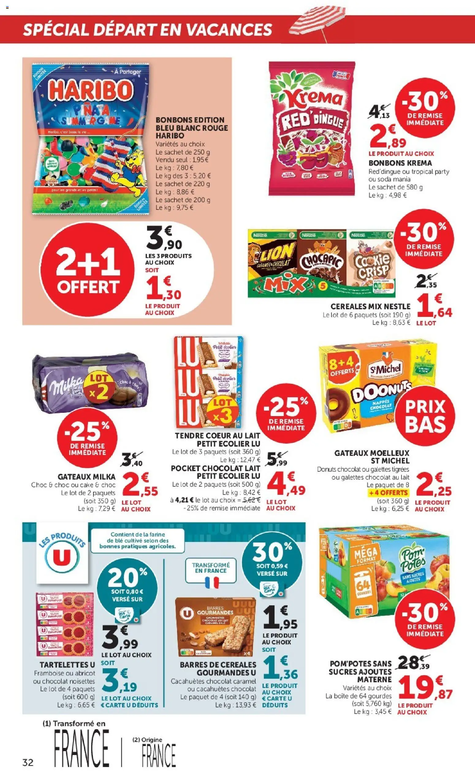 {H1} | Page: 32 | Produits: Abricot, Chocapic, Noisettes, Farine
