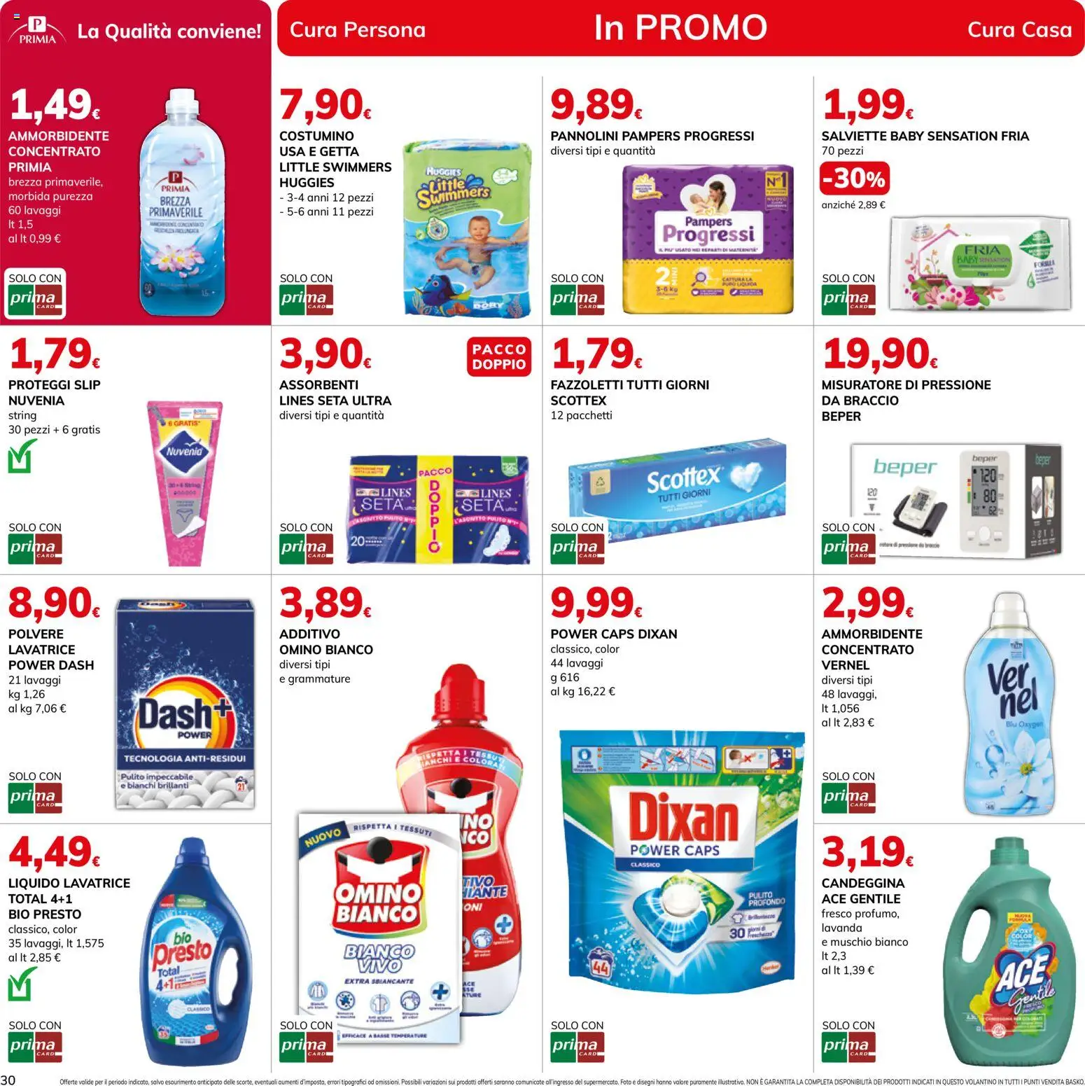 Volantino Basko del 03/09/2026 | Pagina: 30 | Prodotti: Candeggina, Fazzoletti, Assorbenti, Lavanda