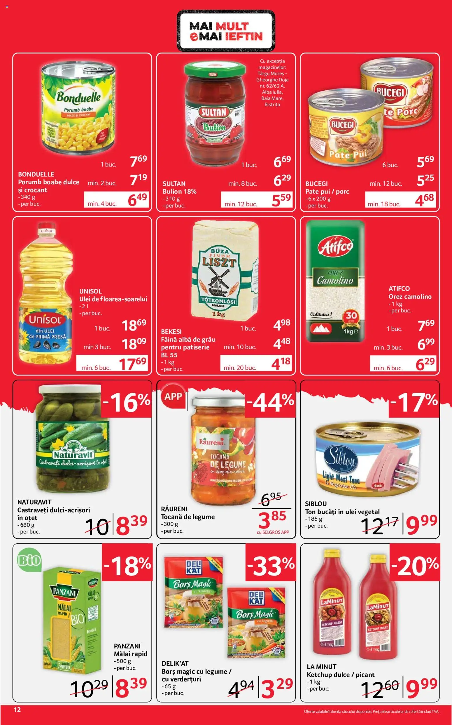 Noul catalog Selgros – valabil de la 21.08.2026 | Pagină: 12 | Produse: Pui, Pate, Oțet, Ketchup